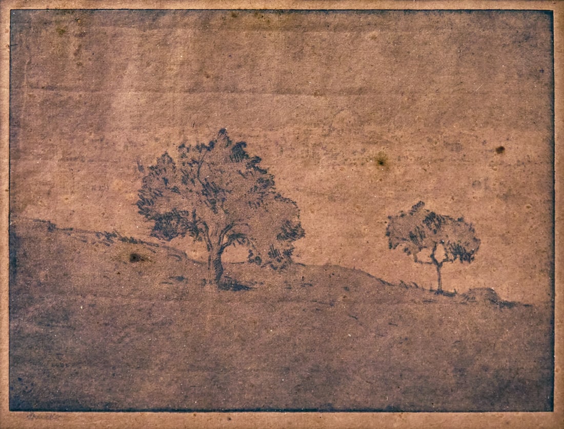 Hermann Struck (1876-1944) - 'View of Jerusalem', Etching Signed in Pencil: Hermann Struck (1876-1944) - 'View of Jerusalem', Etching Signed in Pencil, dimensions: 21X25 cm Frame dimensions: 28.5X34 cm Notice: We are located in Israel and provide full packing and shipping ser