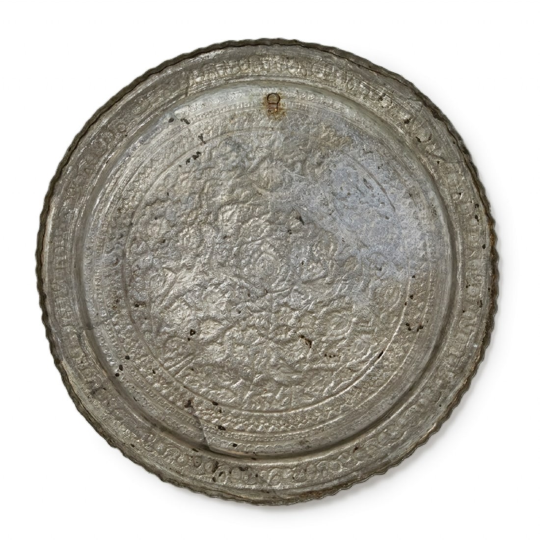 Large round Persian copper tray - 2
