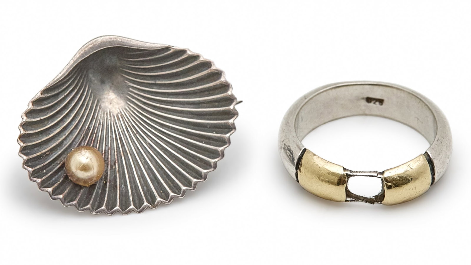 Two Silver and Gold Jewelry Pieces (1 of 7)
