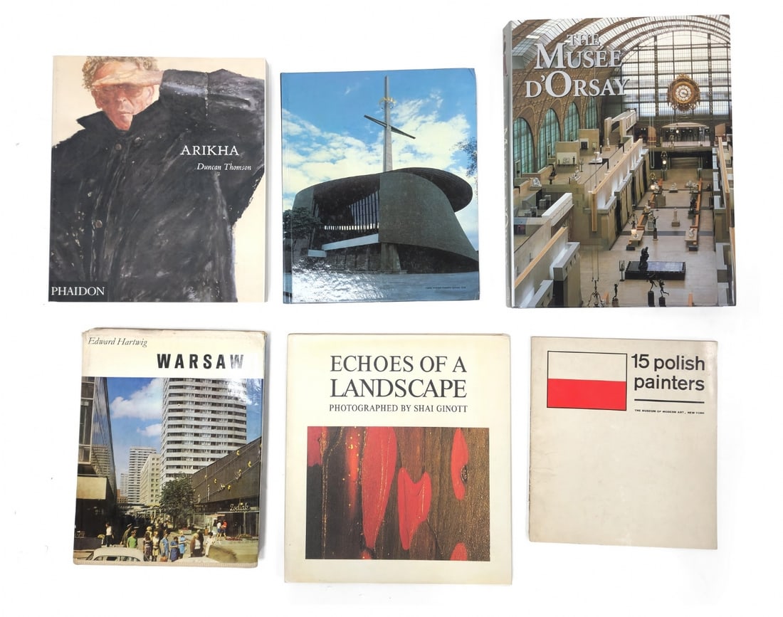 Six Diverse Art Books Including Catalogs and International Exhibitions: Six Diverse Art Books Including Catalogs and International Exhibitions, including: 15 Polish Painters, Museum of Modern Art, New York Arka Pana (Nasza Rodzina) Warsaw – Edward Hartwig Echoes of a La