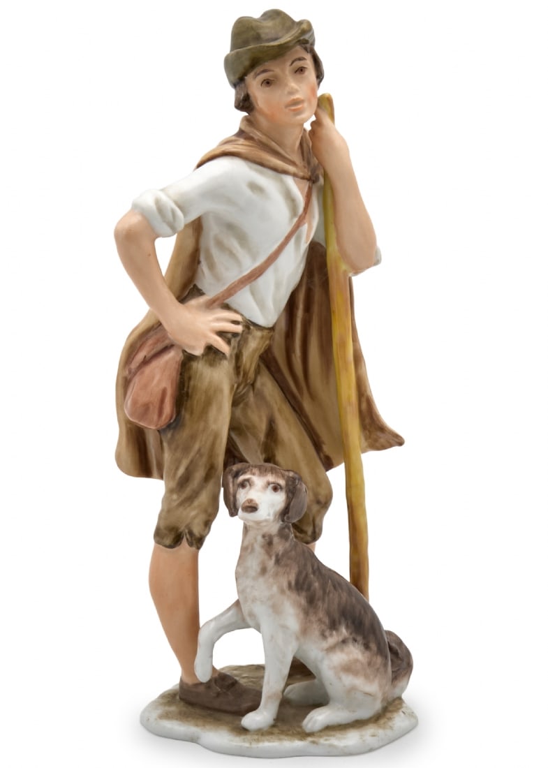 High-Quality Porcelain Figurine from the Old World Life Series by Kaiser: High-Quality Porcelain Figurine from the Old World Life Series by Kaiser, shepherd & Dog, signed Depicts a shepherd with his dog Height: 23 cm Notice: We are located in Israel and provide full packing