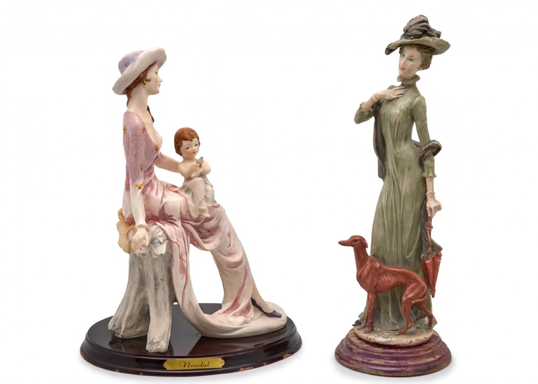 Pair of Cast Material Sculptures Depicting Female Figures (1 of 5)