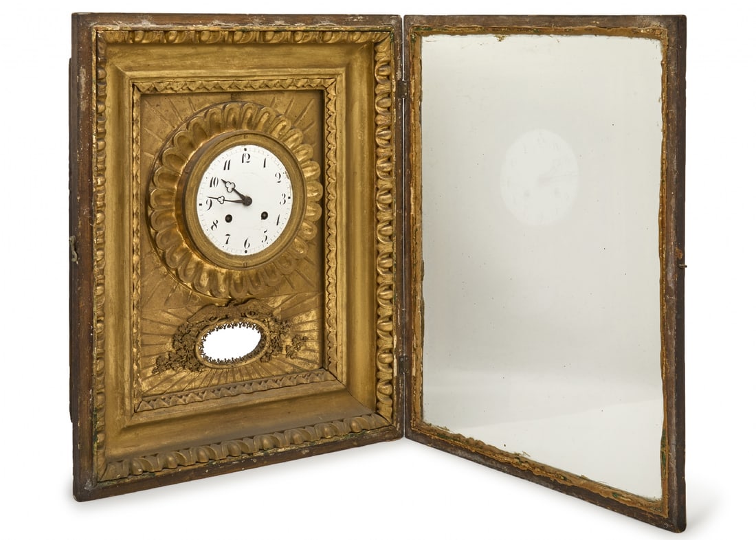 Framed antique Biedermeier clock case, probably Austrian - 3