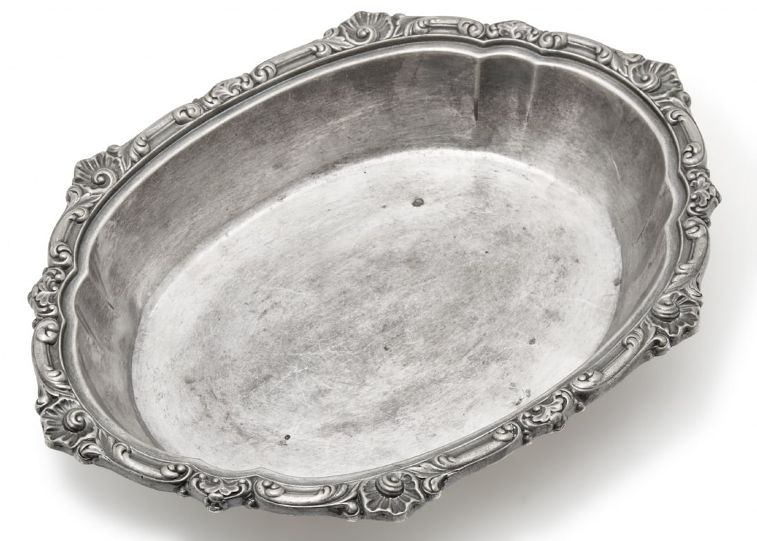 Baroque-Style Silver-Plated Oval Serving Dish - Tiffany & Co. Makers (1 of 5)