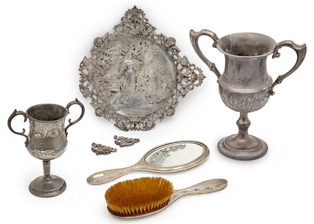 Five Assorted Metal and Pewter Items (1 of 8)