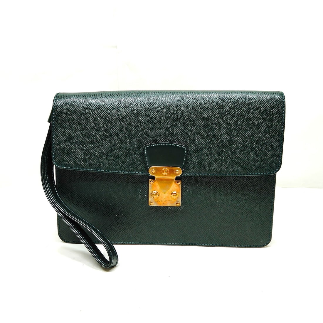 Louis vuitton hot sale green clutch