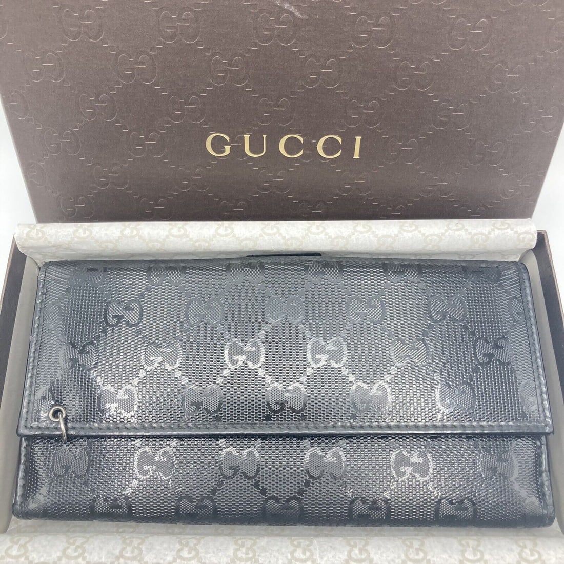 Gucci black GG Supreme Long Wallet (1 of 13)