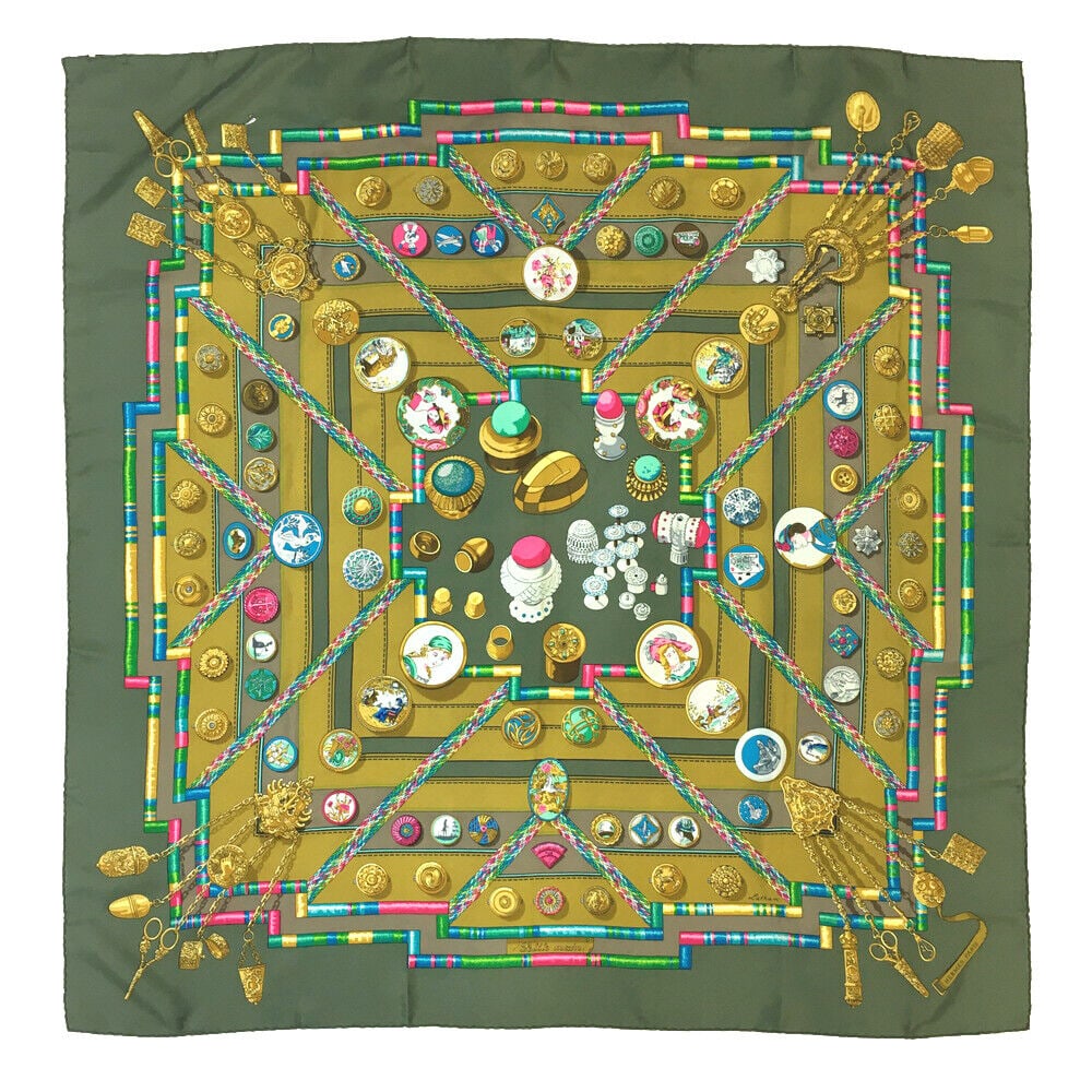 HERMES Petite main Carre 90 Multicolor Silk 100% Scarf (1 of 8)