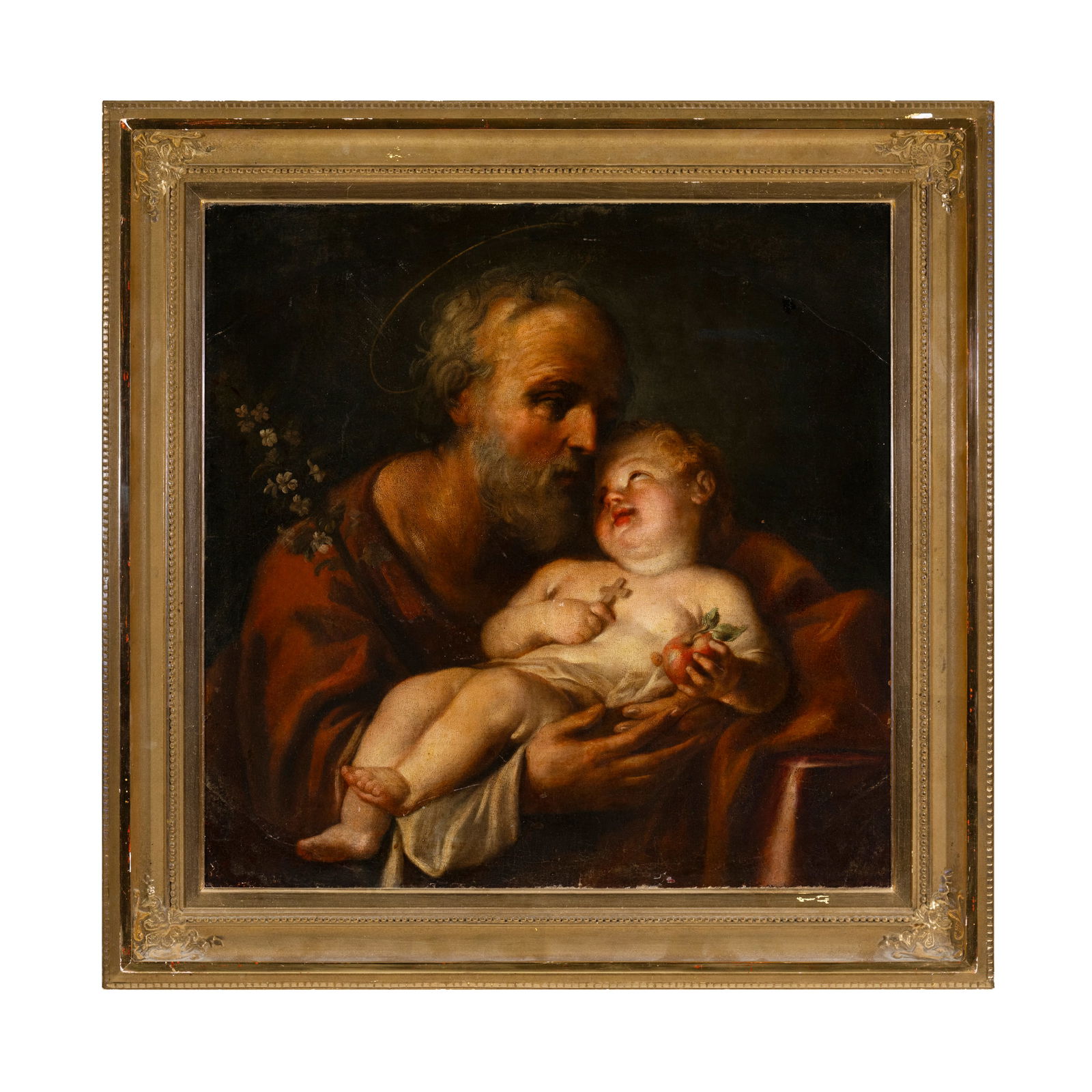 Paul Troger (Monguelfo 1698 - Vienna 1762) attribuito: Paul Troger (Monguelfo 1698 - Vienna 1762) attribuitoSan Giuseppe con il BambinoOlio su tela74 x 74 cmFiglio d’arte, Paul Troger nacque in Val Pusteria. Si formò a Venezia, dove fu in conta