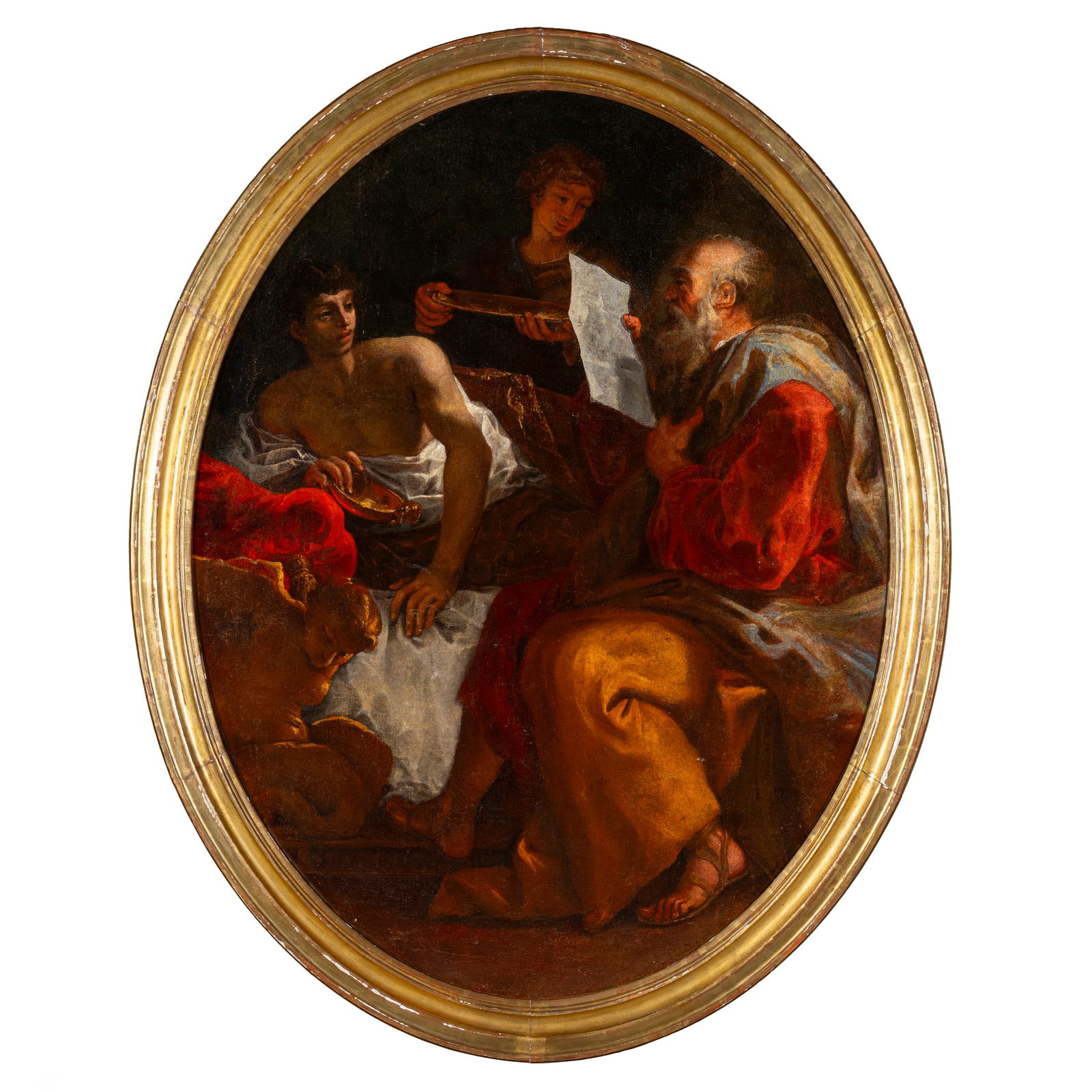 Sebastiano Ricci (Belluno 1659 - Venezia 1734): Sebastiano Ricci (Belluno 1659 - Venezia 1734)Alessandro Magno e il medico FilippoOlio su tela124,5 x 96,5 cmL'opera è corredata da uno studio del professore Enrico Lucchese, disponibile, su rich