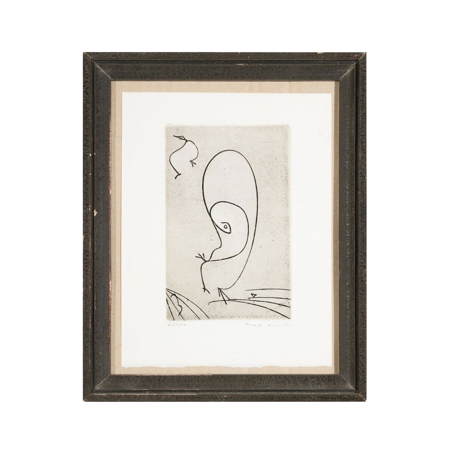 Max Ernst (Brühl 1891 - Parigi 1976): Max Ernst (Brühl 1891 - Parigi 1976) Senza titolo Litografia 15,5 x 10,5 cm Numerata 88/100 in basso a sinistra e firmata in basso a destra. Max Ernst (Brühl 1891 - Paris 1976) Without Title