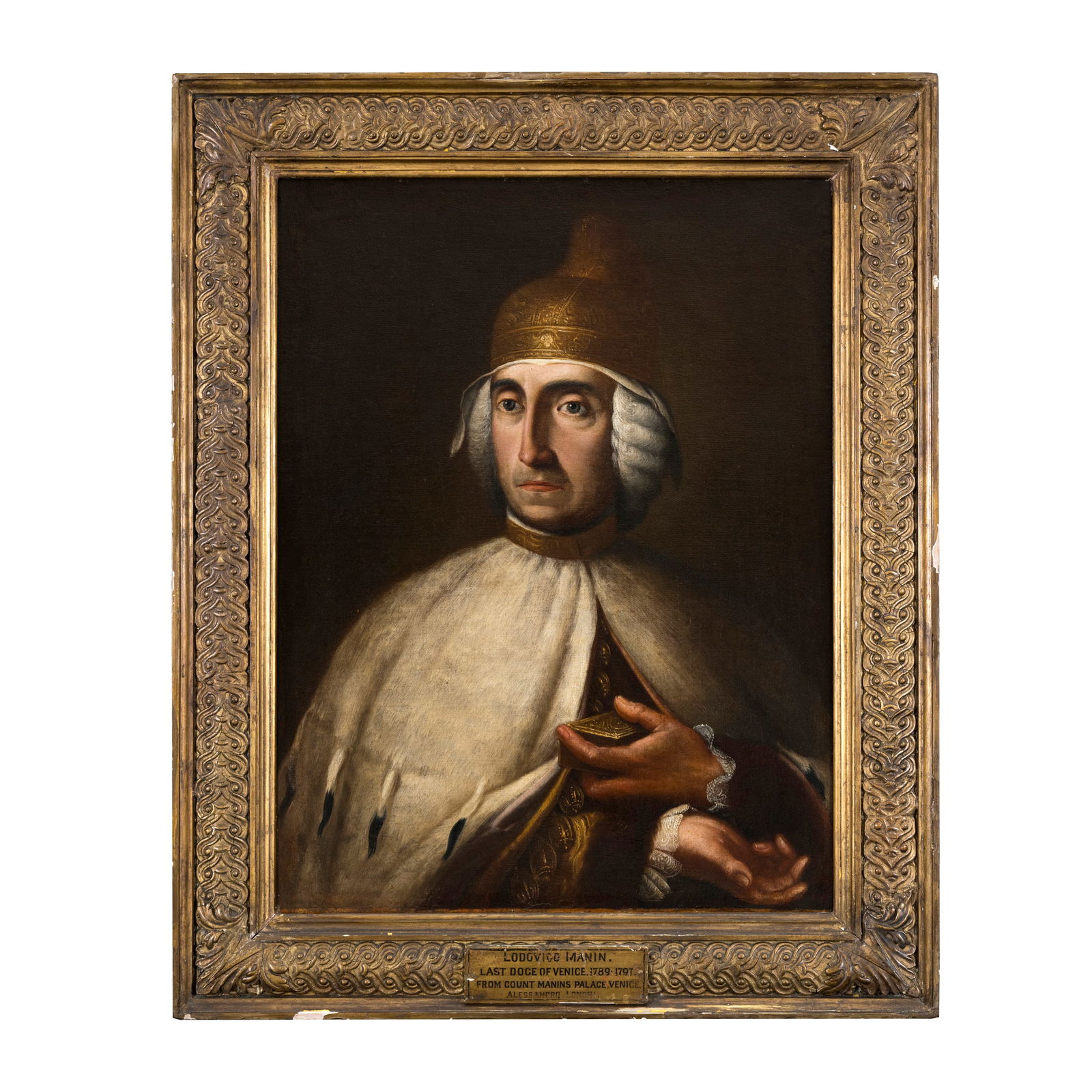 Bernardino Castelli (Arsiè 1750 - Venezia 1810) Ritratto del doge Ludovico Manin 74 x 56,5 cm (1 of 4)