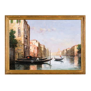 Georges-Noël Bouvard (Francia 1912 - 1972) Gondole in Canal Grande Olio su tela 60 x 86 cm: Georges-Noël Bouvard (Francia 1912 - 1972) Gondole in Canal Grande Olio su tela 60 x 86 cm Georges-Noël Bouvard è lo pseudonimo usato dal pittore francese Noel Georges Beraud, figlio di Eloi Noel B