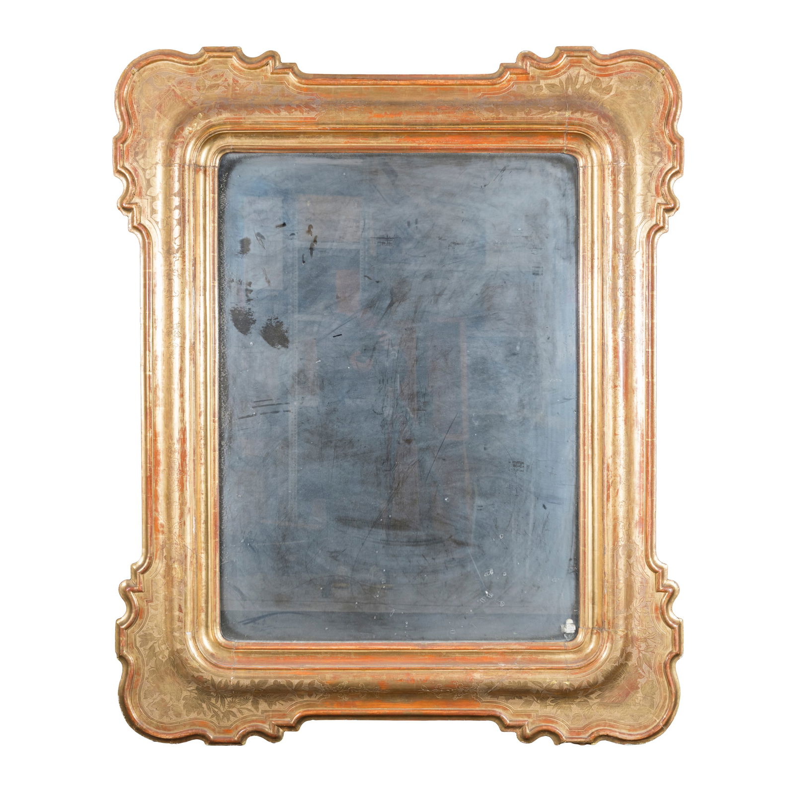 Specchiera Legno con finitura in oro Italia, XIX secolo 175 x 145 cm   A Mirror Wood with gold (1 of 2)