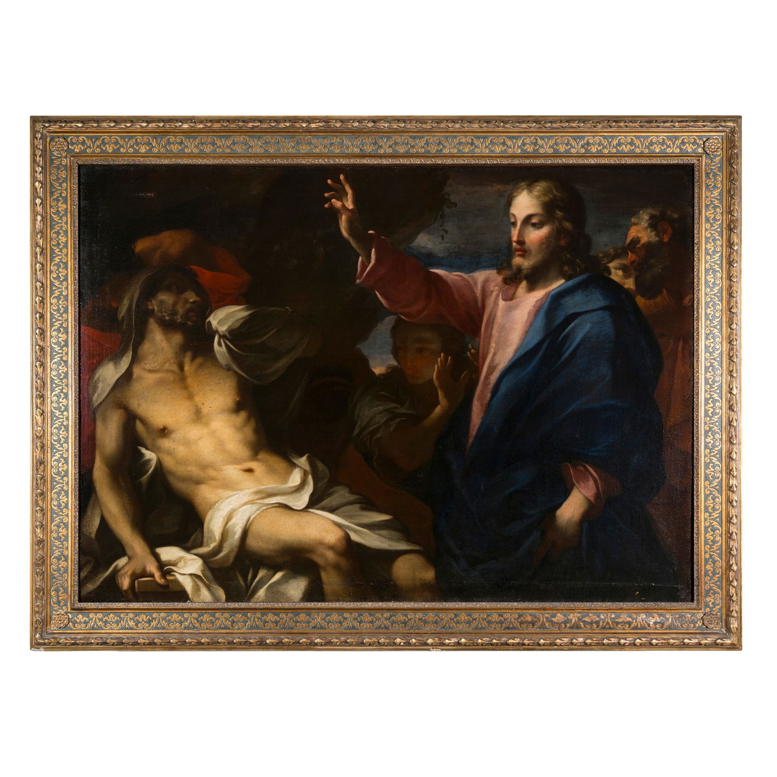 Filippo Abbiati (Milano 1640 - 1715): Filippo Abbiati (Milano 1640 - 1715) Resurrezione di Lazzaro Olio su tela 123 x 172 cm Abbiati fu allievo a Milano di Carlo Francesco Nuvolone, poi di Antonio Busca. La sua arte risentì del suo inter
