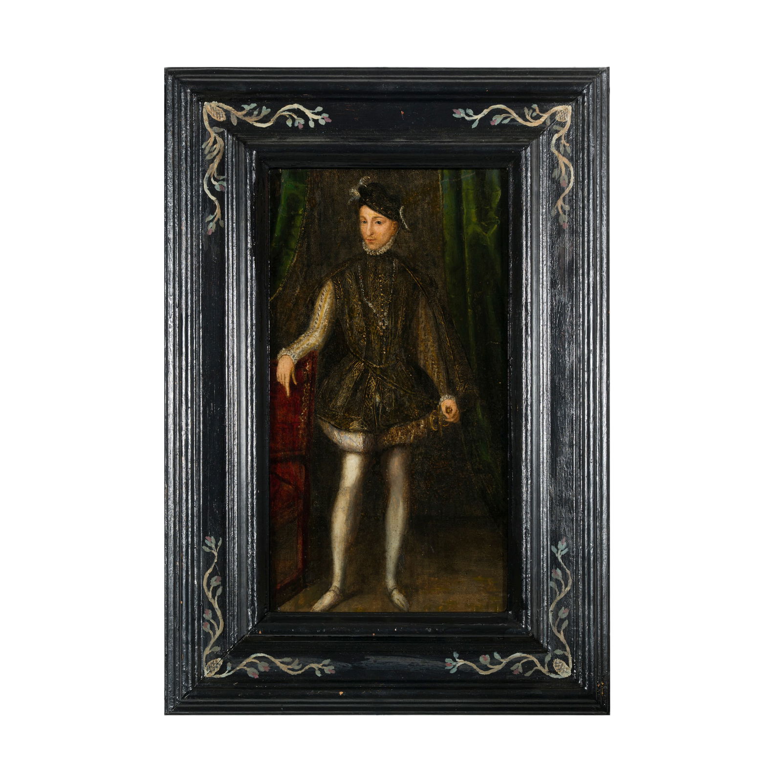 François Clouet (Tours 1515 - Parigi 1572) cerchia/seguace di: François Clouet (Tours 1515 - Parigi 1572) cerchia/seguace di Ritratto di Carlo IX, re di Francia Olio su tavola 30 x 16,3 cm L'opera riprende il dipinto conservato al Kunsthistorisches Museum di Vie