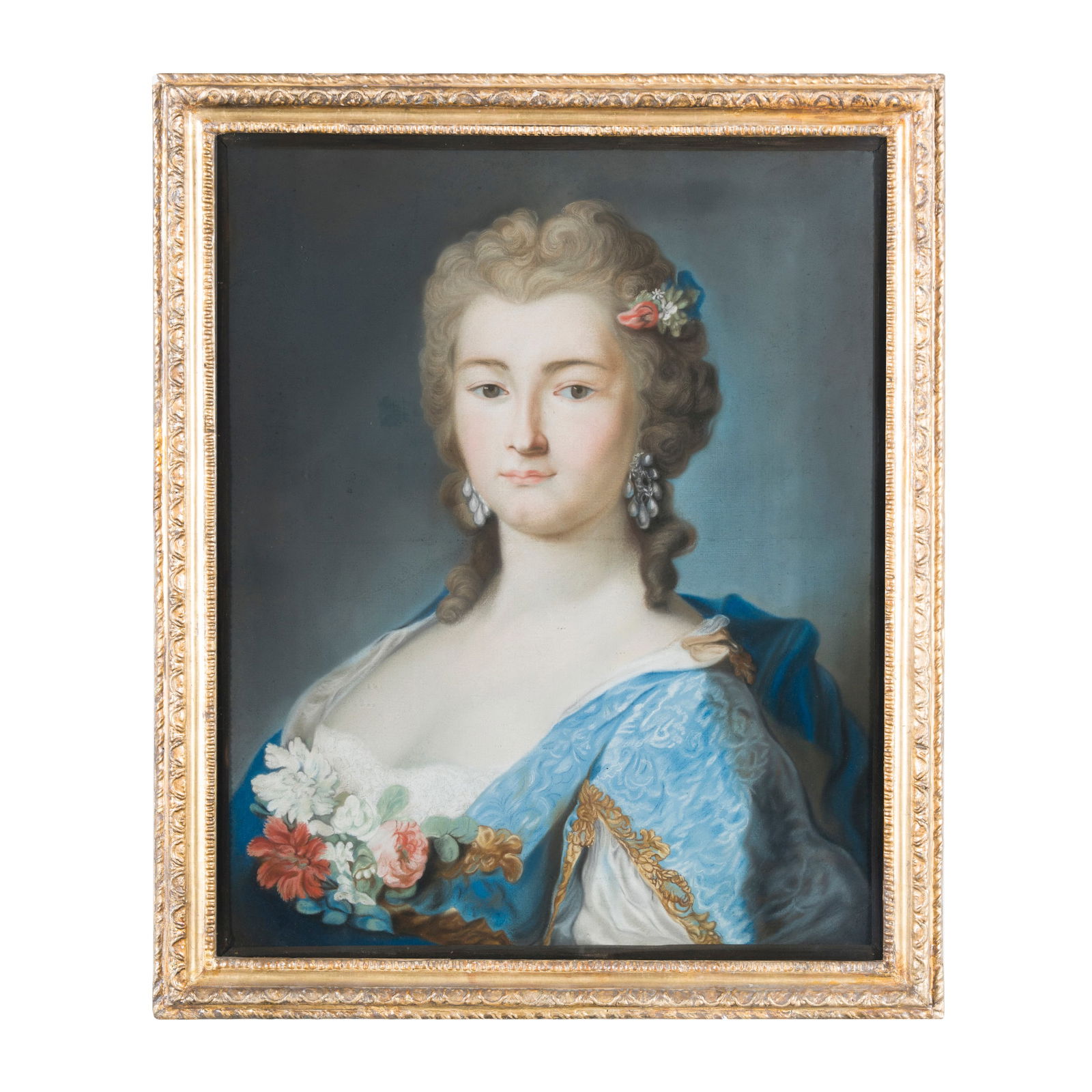 Rosalba Carriera (Venezia 1673 - 1757) cerchia del XVIII secolo: Rosalba Carriera (Venezia 1673 - 1757) cerchia del XVIII secolo Ritratto femminile Pastello su carta 61 x 50 cm Rosalba Carriera è tra i maggiori artisti del Settecento europeo. Viene considerata