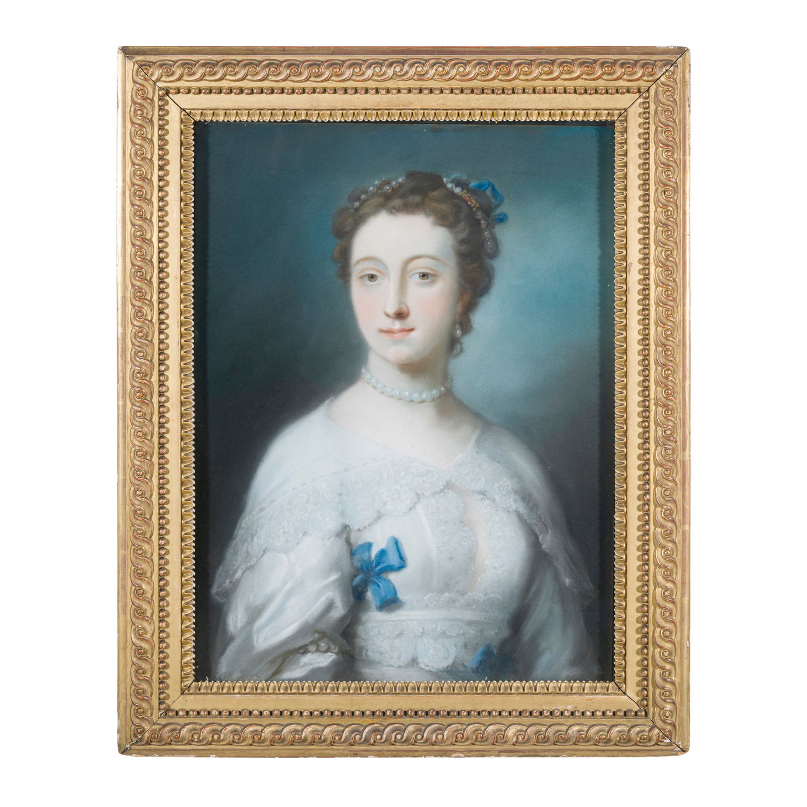 Rosalba Carriera (Venezia 1675 - 1757) seguace del XVIII/XIX secolo: Rosalba Carriera (Venezia 1675 - 1757) seguace del XVIII/XIX secolo Ritratto di ragazza Pastello su carta 60 x 44 cm Rosalba Carriera (Venice 1675 - 1757) follower of the 18th/19th century A Portrait