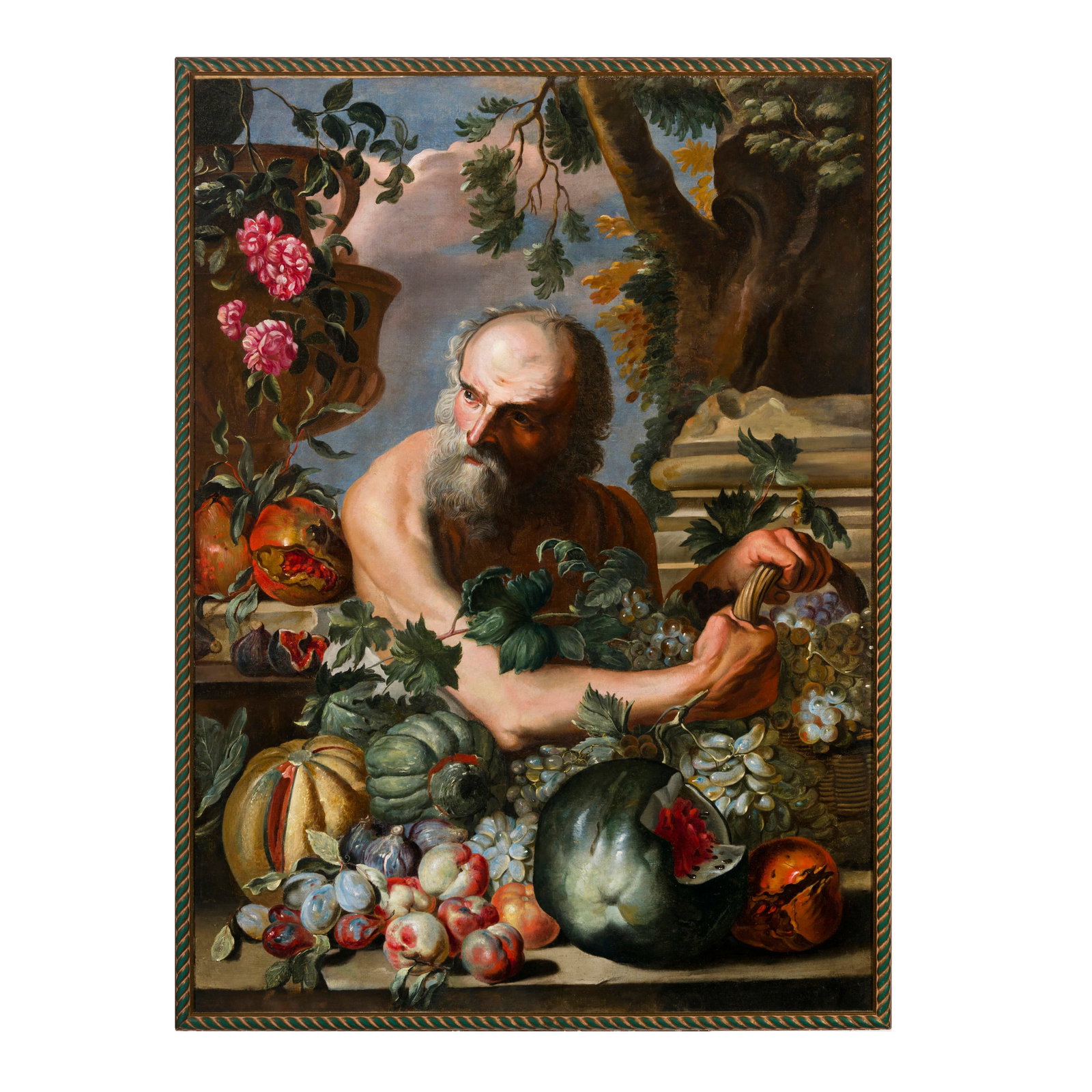 Abraham Brueghel (Anversa 1631 - Napoli 1697) bottega di Natura morta con frutta, frammento (1 of 3)