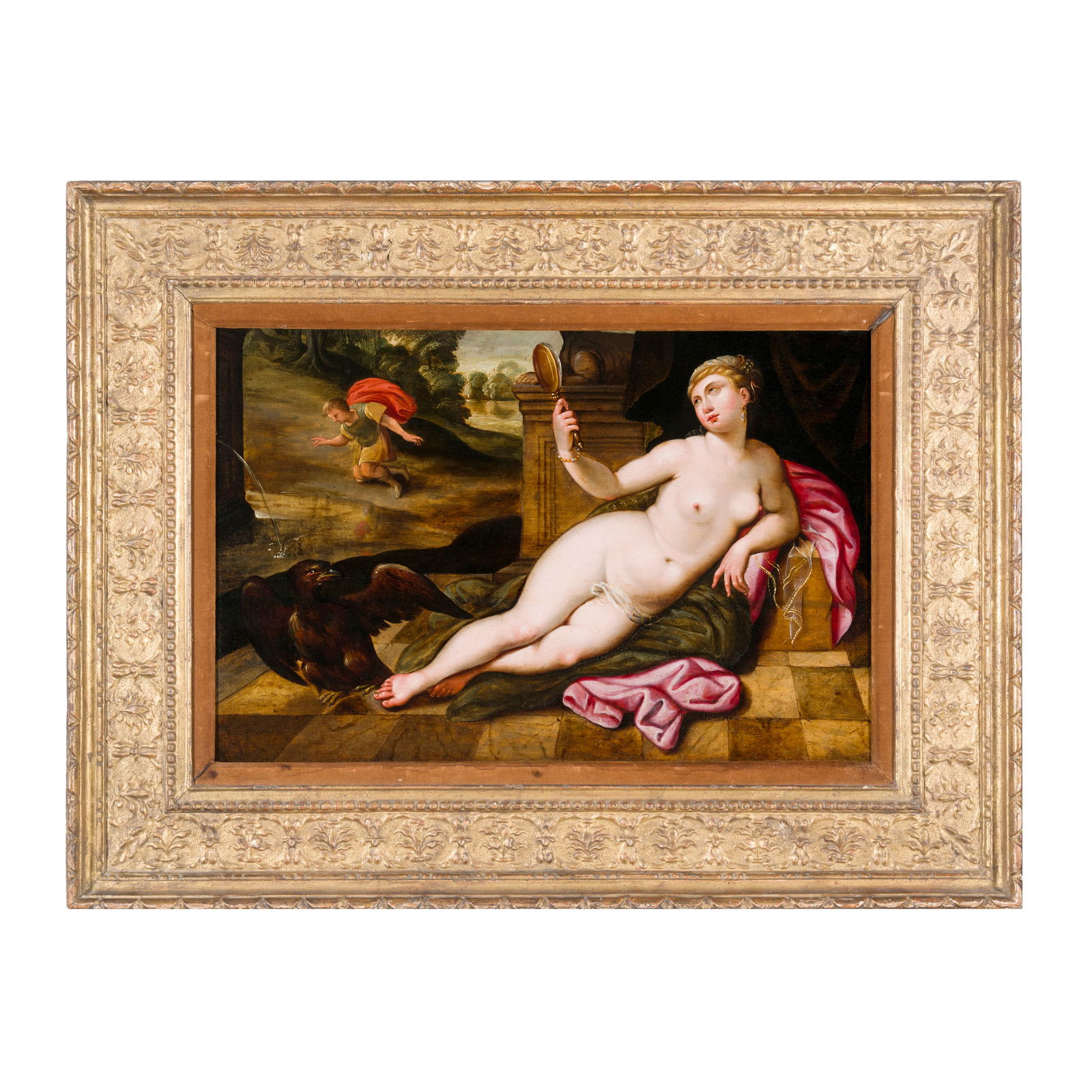 Jacob de Backer (Anversa 1555 circa - 1585 circa) bottega di Allegoria della Vanitas con Adone sullo (1 of 3)