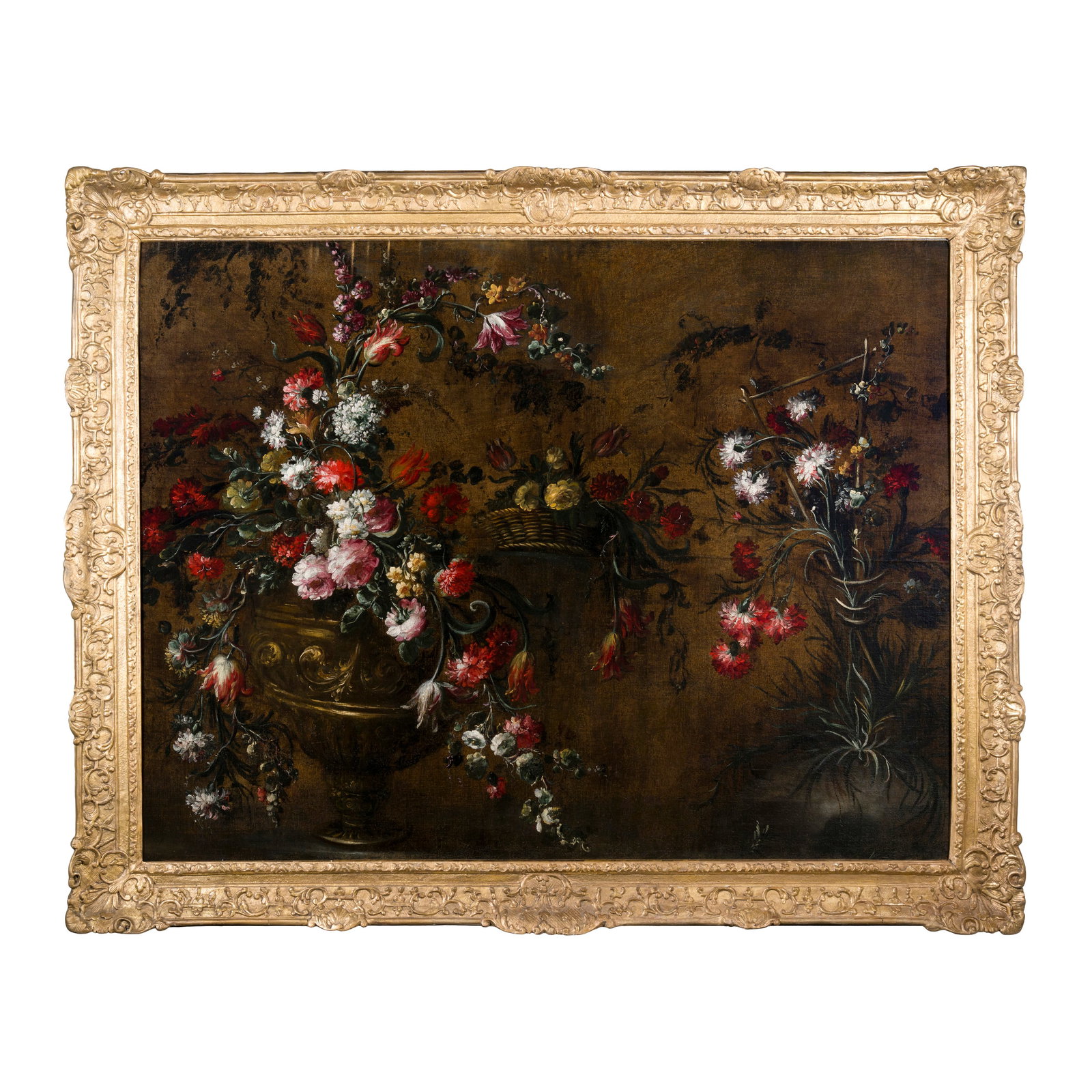 Elisabetta Marchioni o Marchionni (attiva a Rovigo nel XVII/XVIII secolo) Vaso di fiori, cesto di (1 of 3)