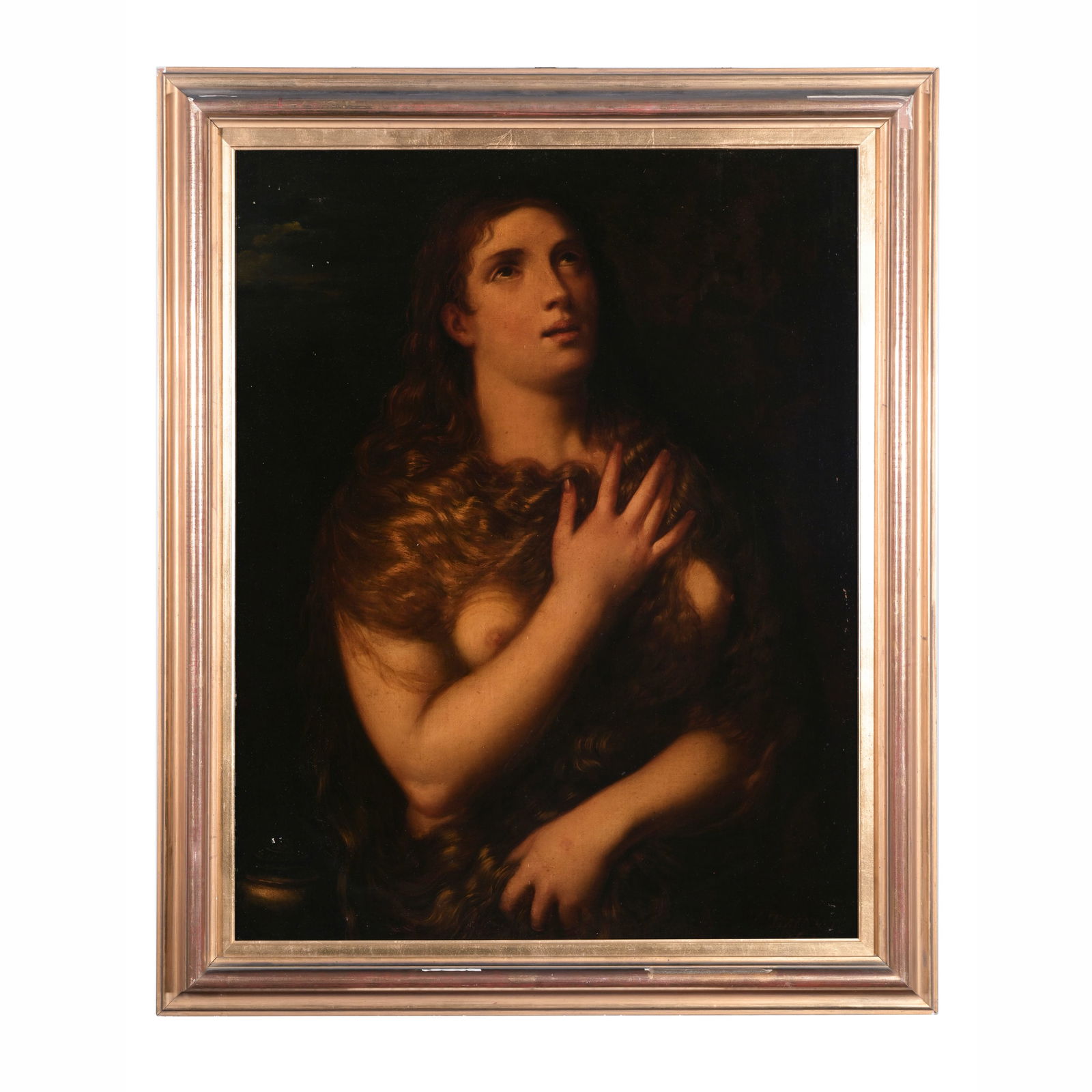 Scuola veneta del XVIII secolo da Tiziano Santa Maria Maddalena penitente Olio su tela 85 x 68 cm (1 of 3)