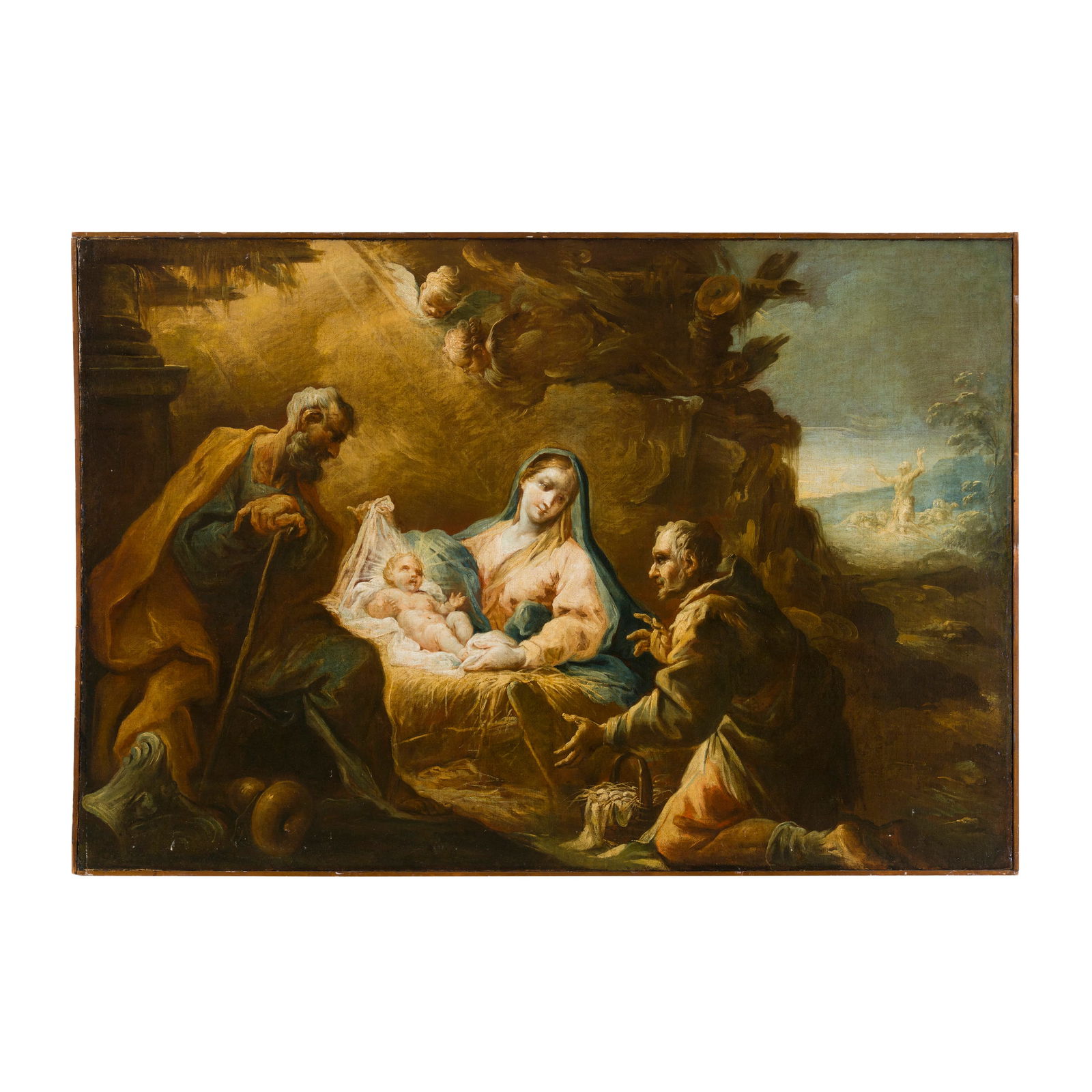 Giuseppe Antonio Pianca (Agogna 1703 - Milano post 1757) Adorazione dei pastori Olio su tela 90,5 x (1 of 3)