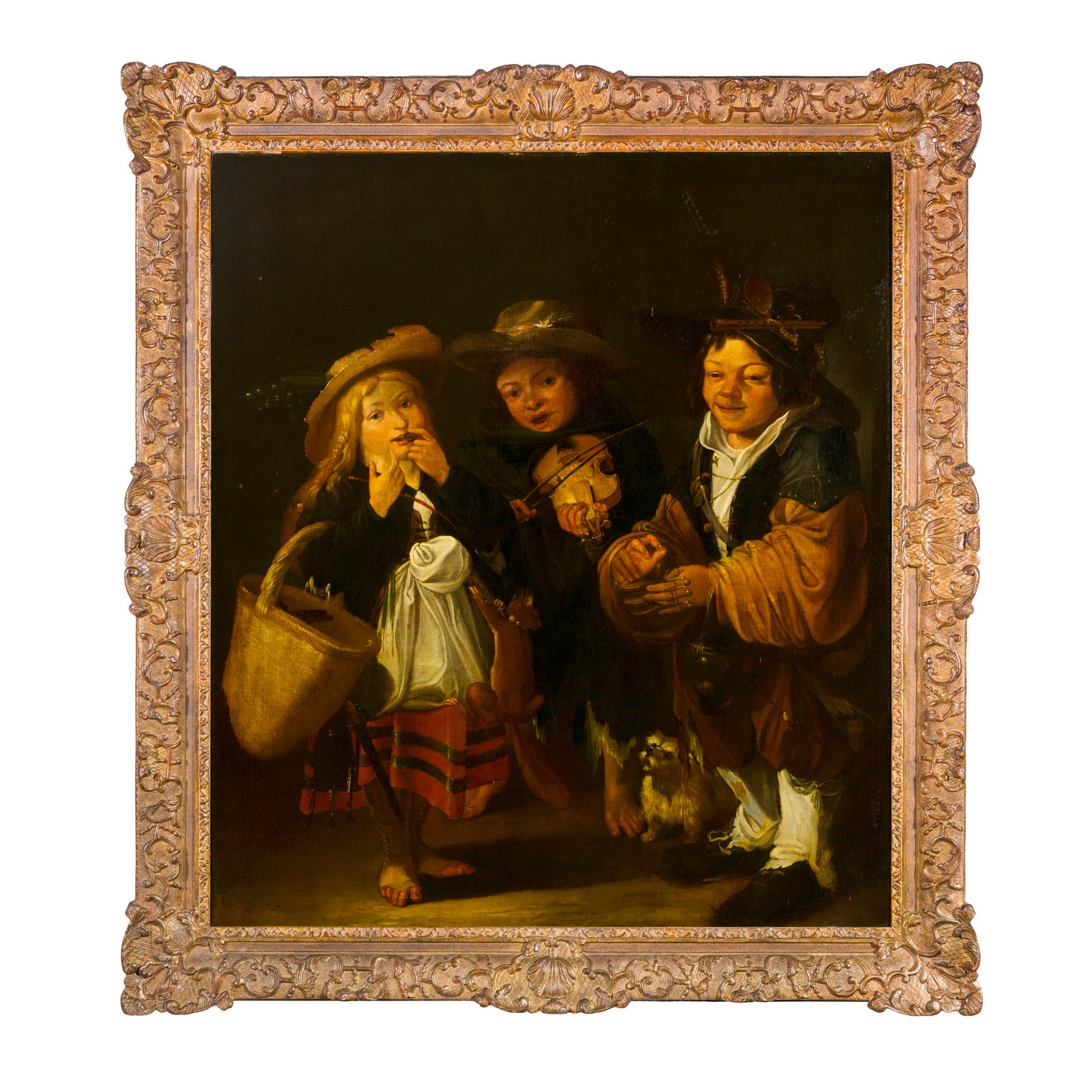 Scuola spagnola del XVIII secolo Concertino di bimbi viandanti Olio su tela 113 x 100 cm Spanish (1 of 3)