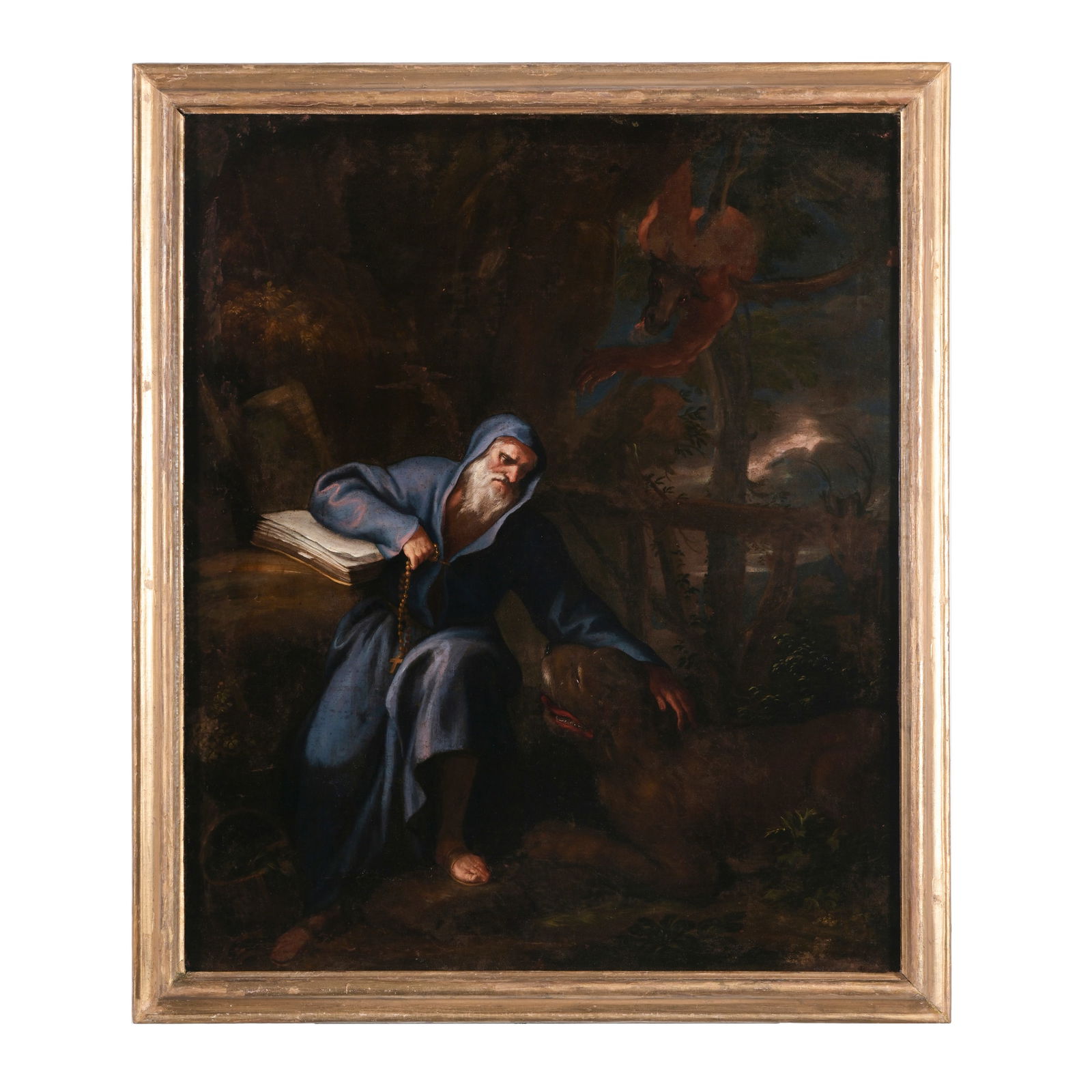 Giovan Battista Pace (Roma 1650 - 1699) Tentazioni di Sant'Antonio Abate Olio su tela 74 x 62 cm (1 of 3)