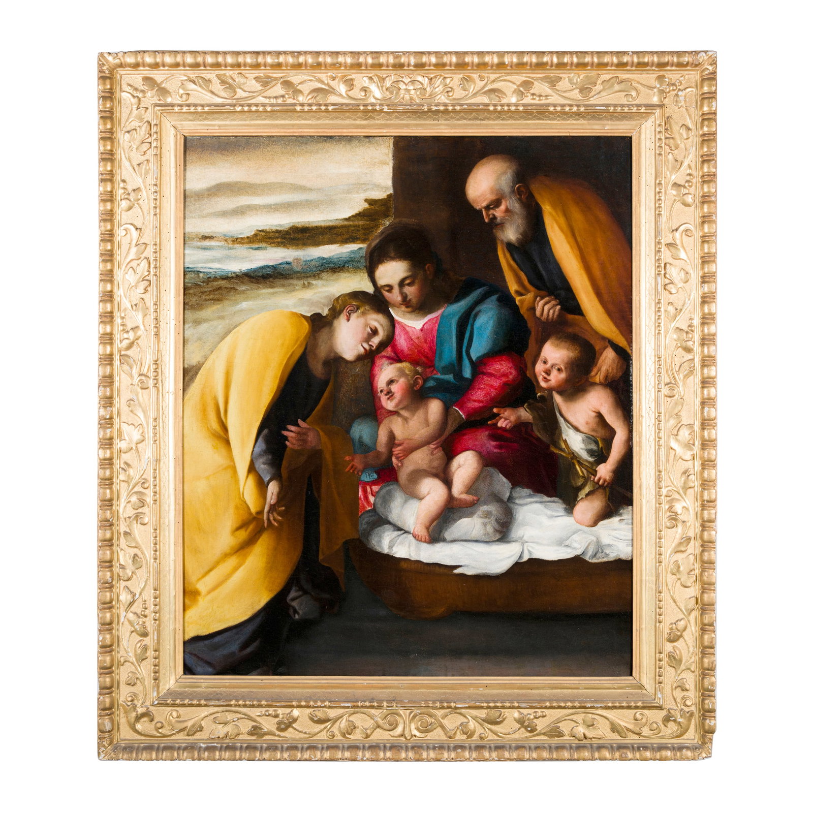 Sisto Badalocchio (Parma 1585 - 1647 circa) Sacra Famiglia con Maria Maddalena e San Giovannino Olio (1 of 3)