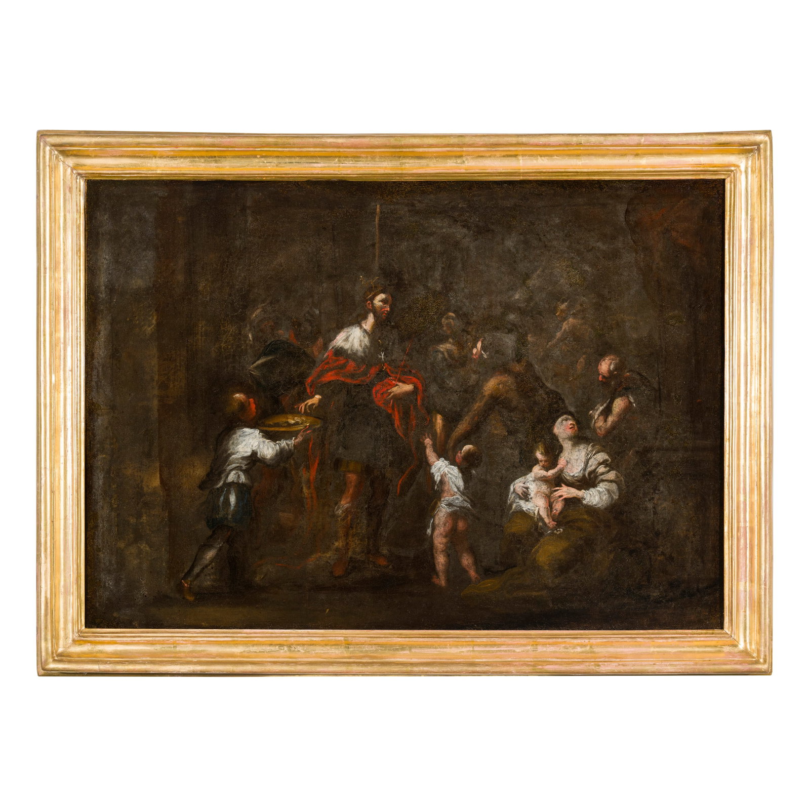 Valerio Castello (Genova 1624 - 1659) L'elemosina di San Luigi IX, re di Francia Olio su tela 62 x (1 of 3)