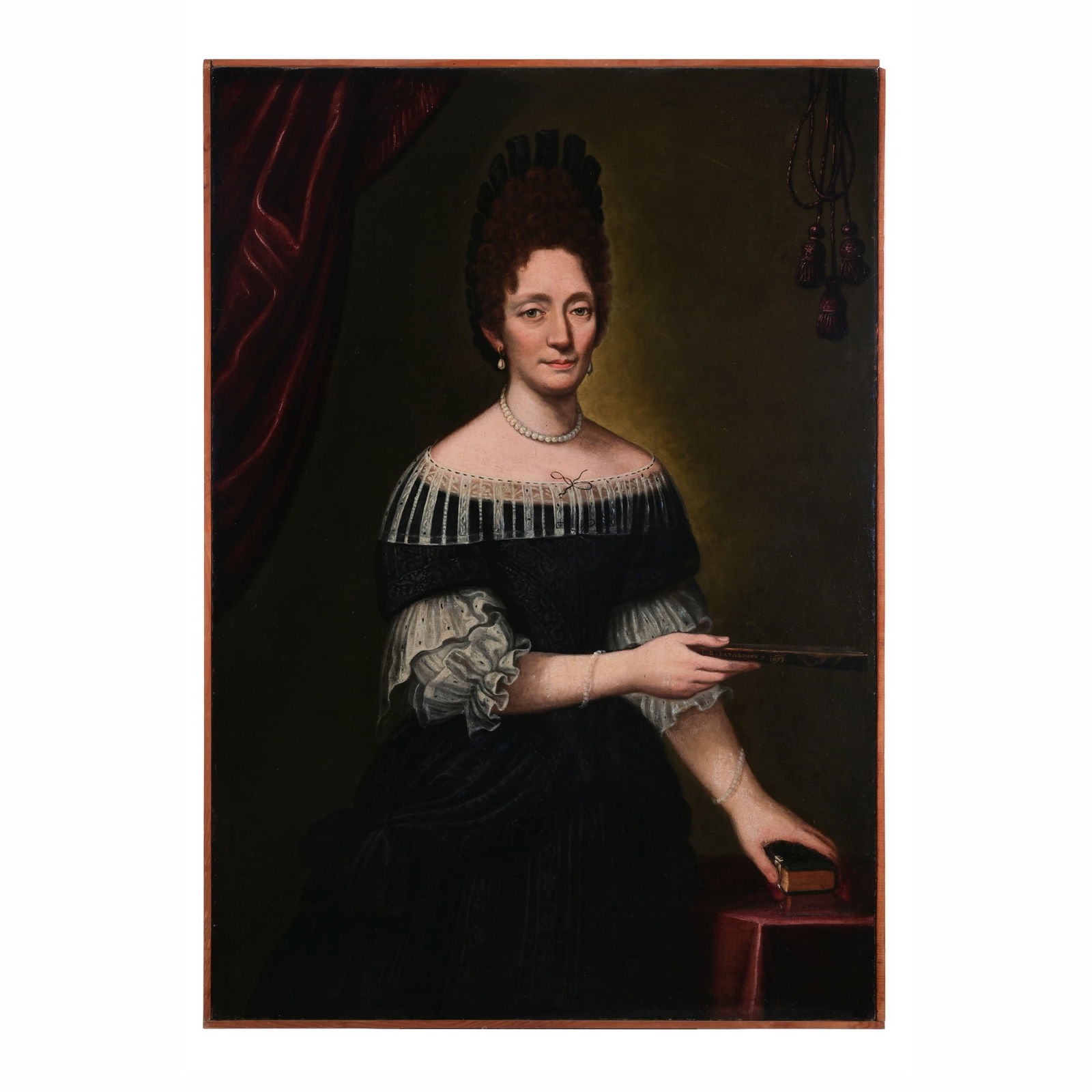 Giovanni Battista Lazzaroni (Cremona 1626 - Piacenza 1699) Ritratto di nobildonna Olio su tela 130 x (1 of 4)