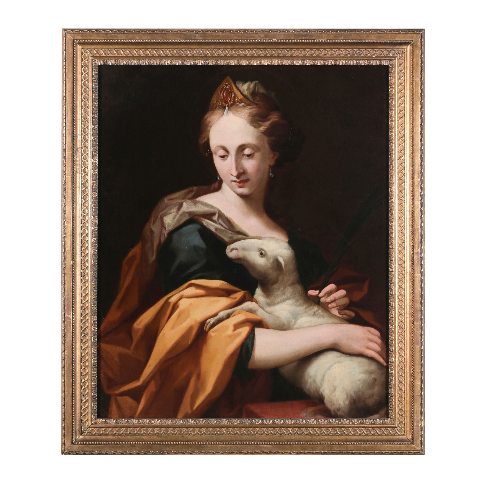 Antonio Franchi, il Lucchese (Villa Basilica 1638 - Firenze 1709) attribuito Sant'Agnese Olio su (1 of 3)