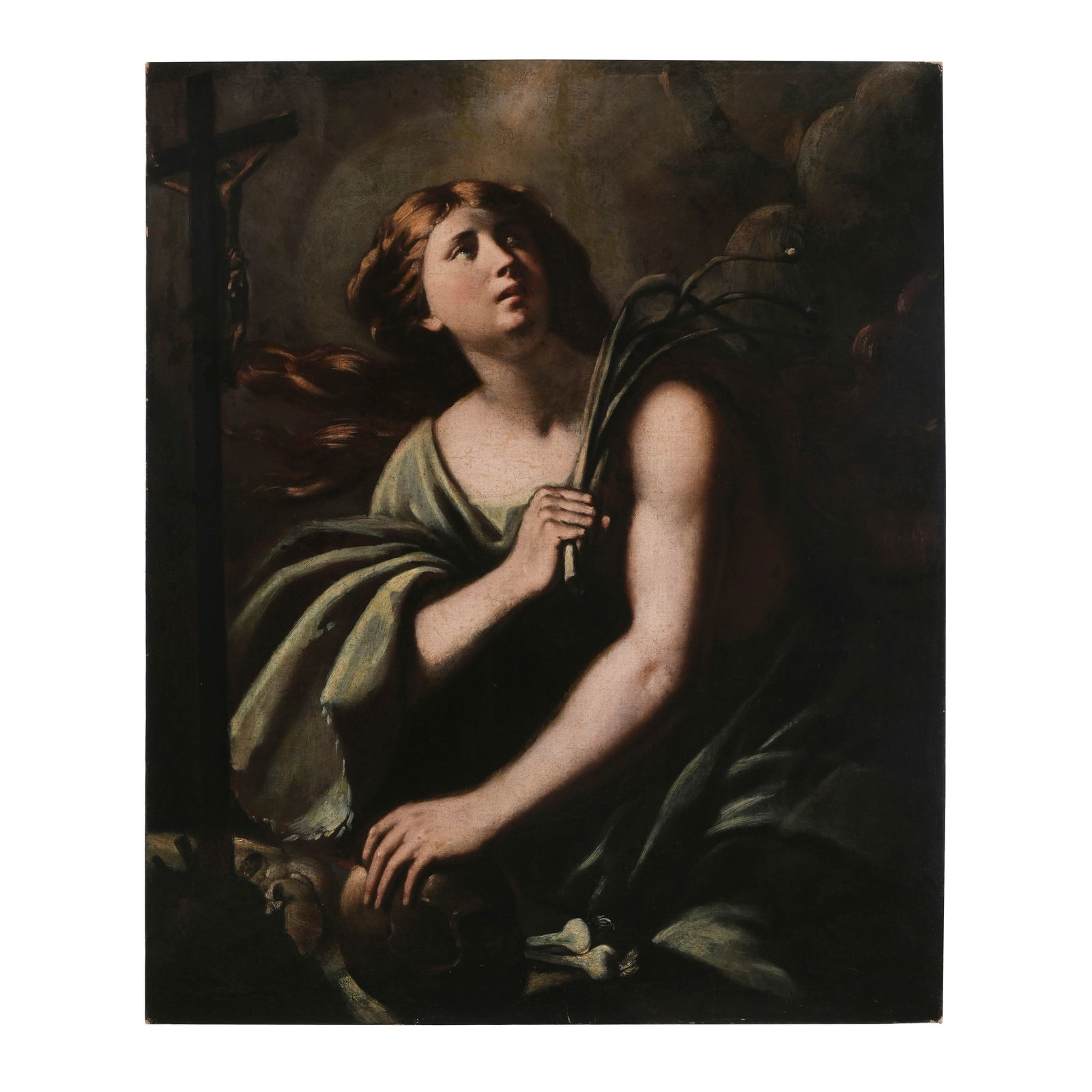 Scuola lombarda del XVII secolo Santa Maria Maddalena Olio su tela 112 x 92 cm Lombard school of (1 of 3)