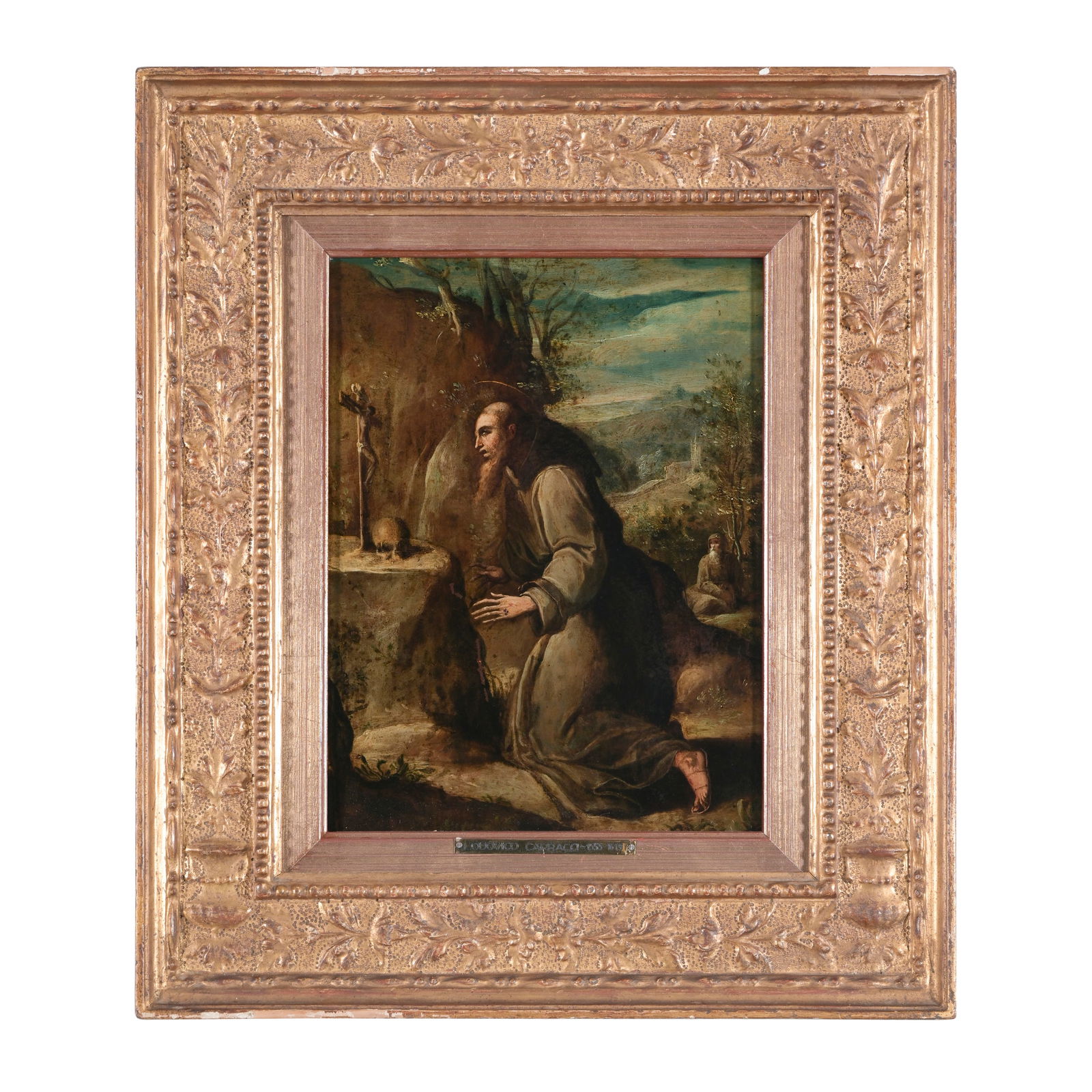 Giovanni Andrea Donducci, il Mastelletta (Bologna 1575 - 1655) San Francesco Olio su rame 24 x 18 cm (1 of 3)
