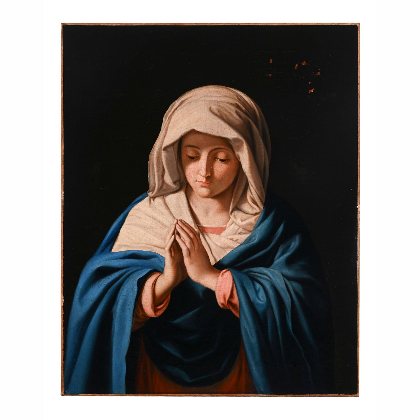 Giovan Battista Salvi detto il Sassoferrato (1609 -1685) bottega di Madonna orante Olio su tela 87 x (1 of 3)