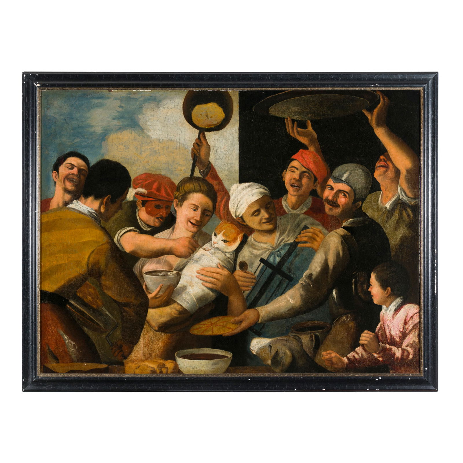 Scuola lombarda del XVIII secolo da Niccolò Frangipane Festa con un gatto in fasce Olio su tela 85 (1 of 3)