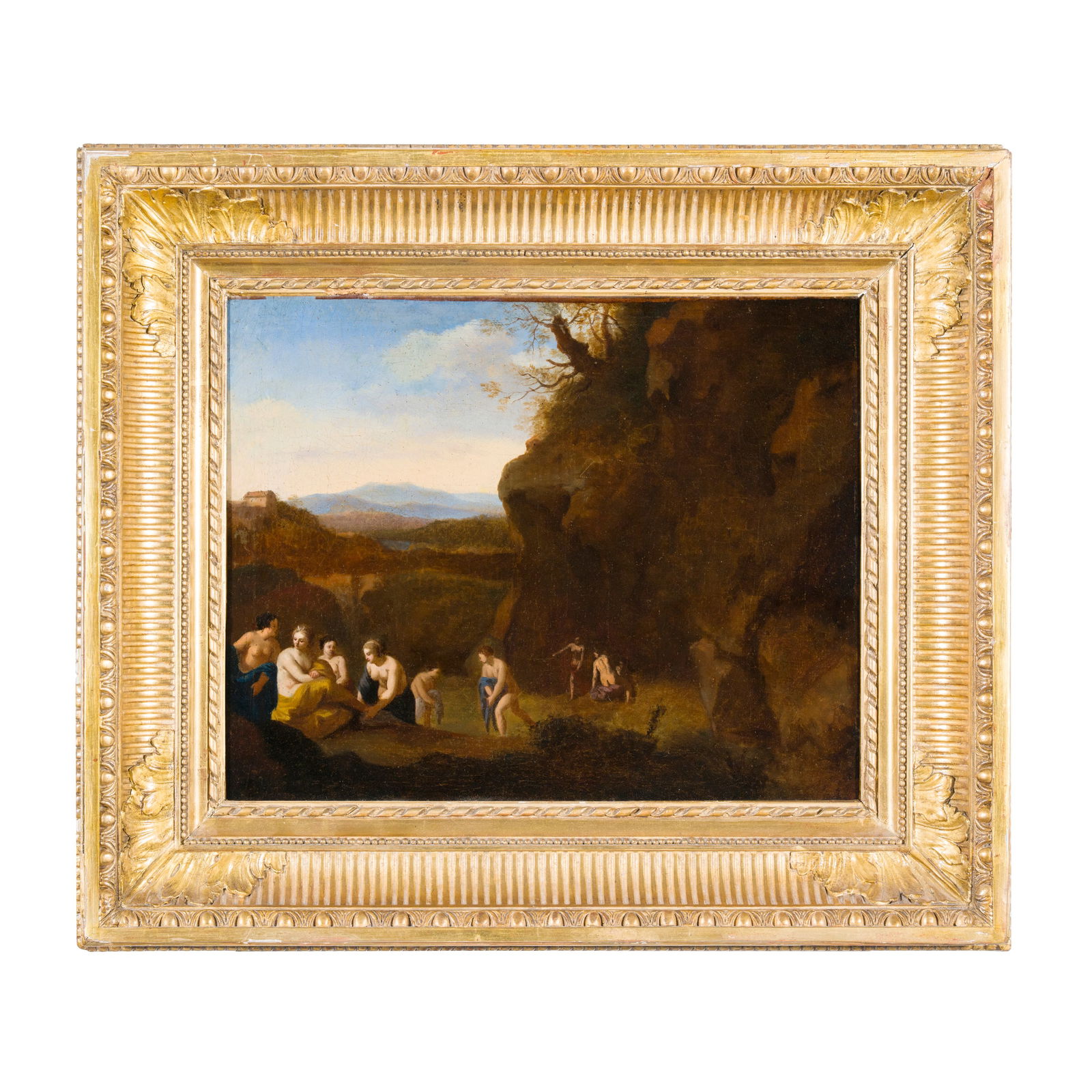 Cornelis van Poelenburch o Poelenburgh (Utrecht 1590 circa - 1667) Ninfe al bagno Olio su tela (1 of 3)