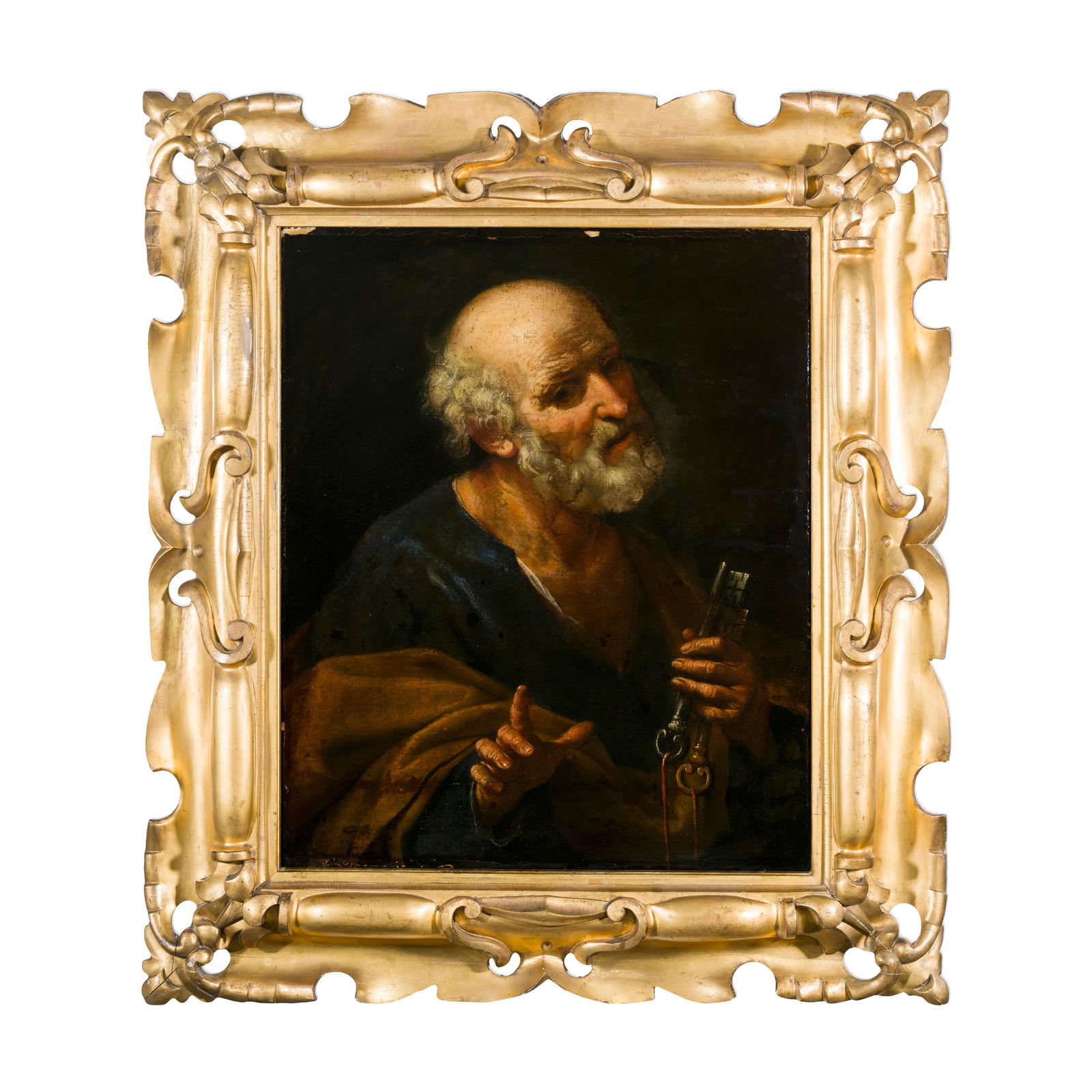 Scuola genovese del XVII secolo San Pietro Olio su tela 69 x 57 cm Genoese school of the 17th (1 of 3)