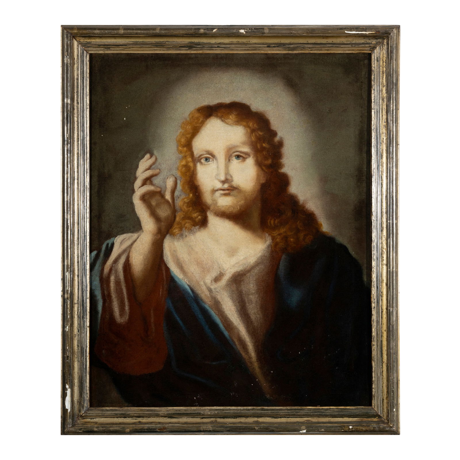 Scuola italiana del XVIII secolo Cristo Benedicente Olio su tela 73 x 58,5 cm Italian school of (1 of 2)
