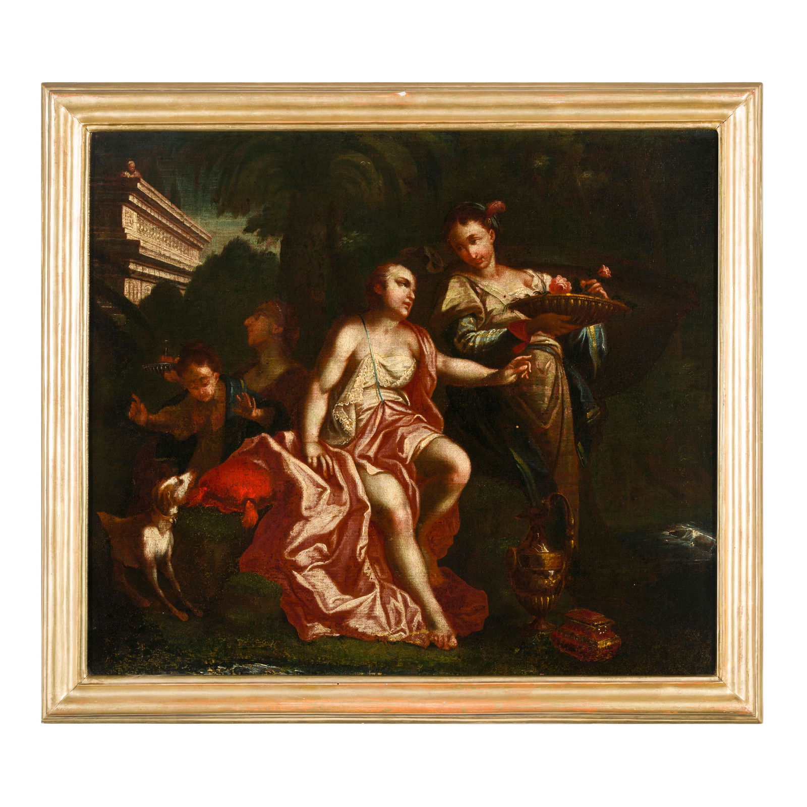 Scuola veneta del XVIII secolo Betsabea al bagno Olio su tela 56 x 64 cm Venetian school of the (1 of 3)