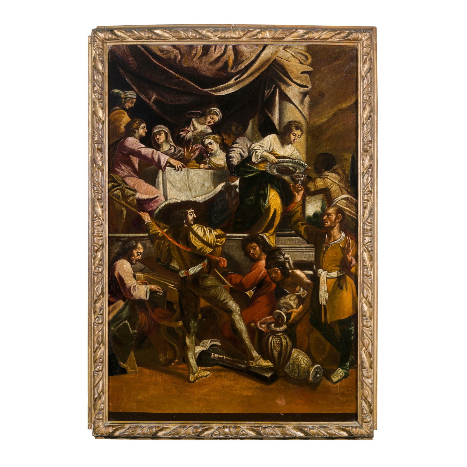 Scuola emiliana del XVII secolo da Luca Ferrari detto Luca da Reggio Le nozze di Cana Olio su tela (1 of 3)