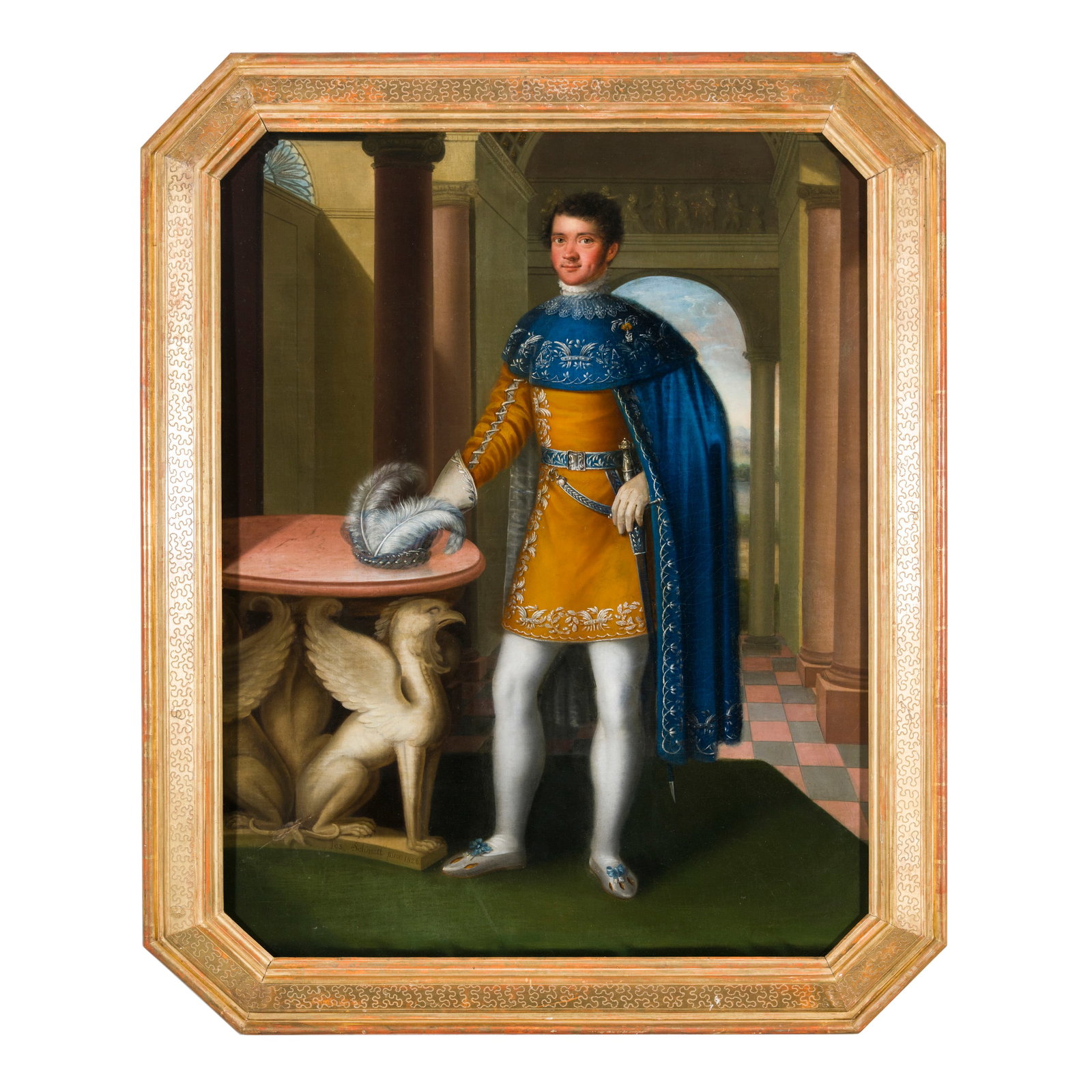 Joseph Schmitt (attivo in Germania nel XVIII/XIX secolo) Ritratto di gentiluomo abbigliato (1 of 4)