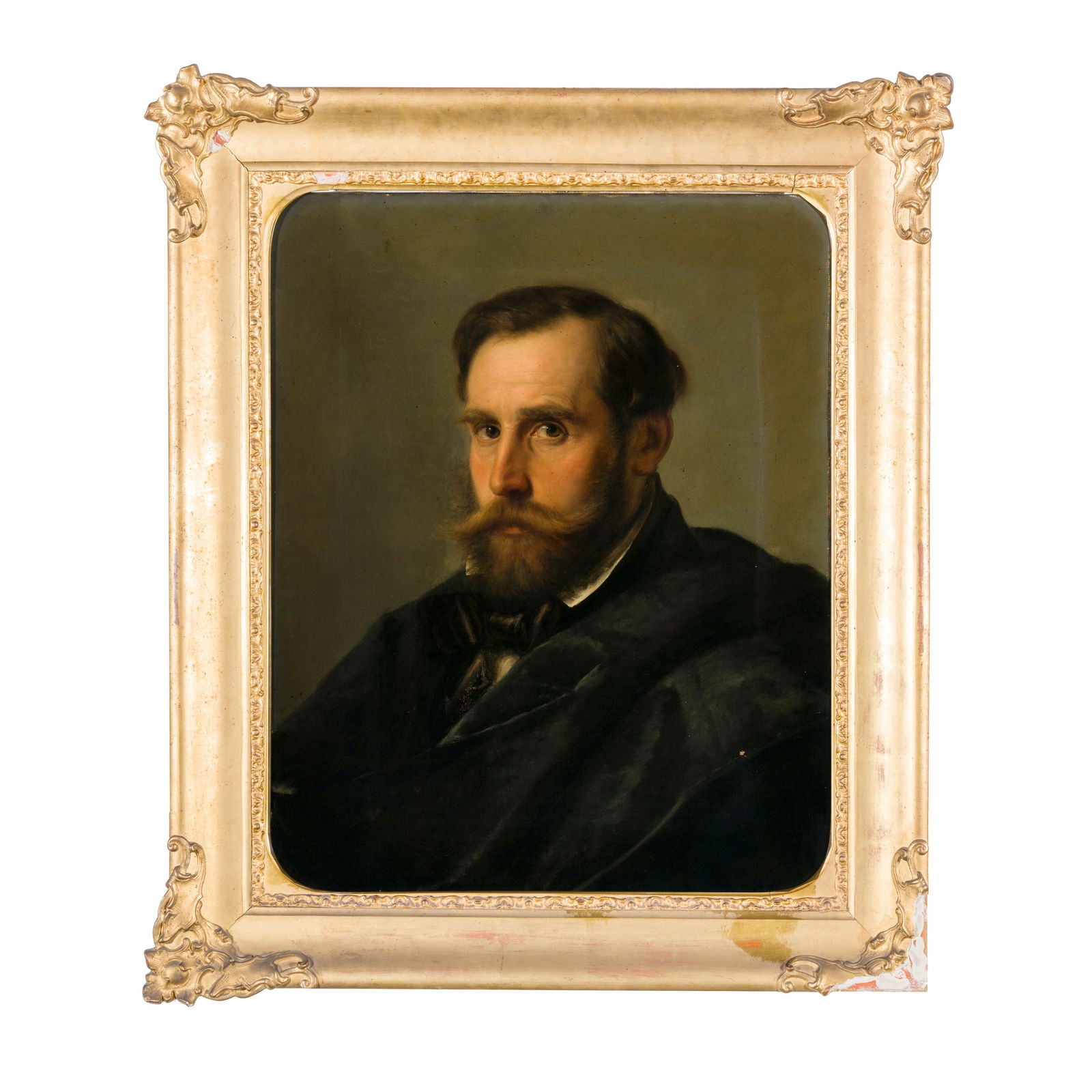 Scuola veneta del XIX secolo Ritratto di gentiluomo Olio su tela 61,5 x 50 cm Venetian school of: Scuola veneta del XIX secolo Ritratto di gentiluomo Olio su tela 61,5 x 50 cm Venetian school of the 19th century Portrait of a Gentleman Oil on canvas 61,5 x 50 cm