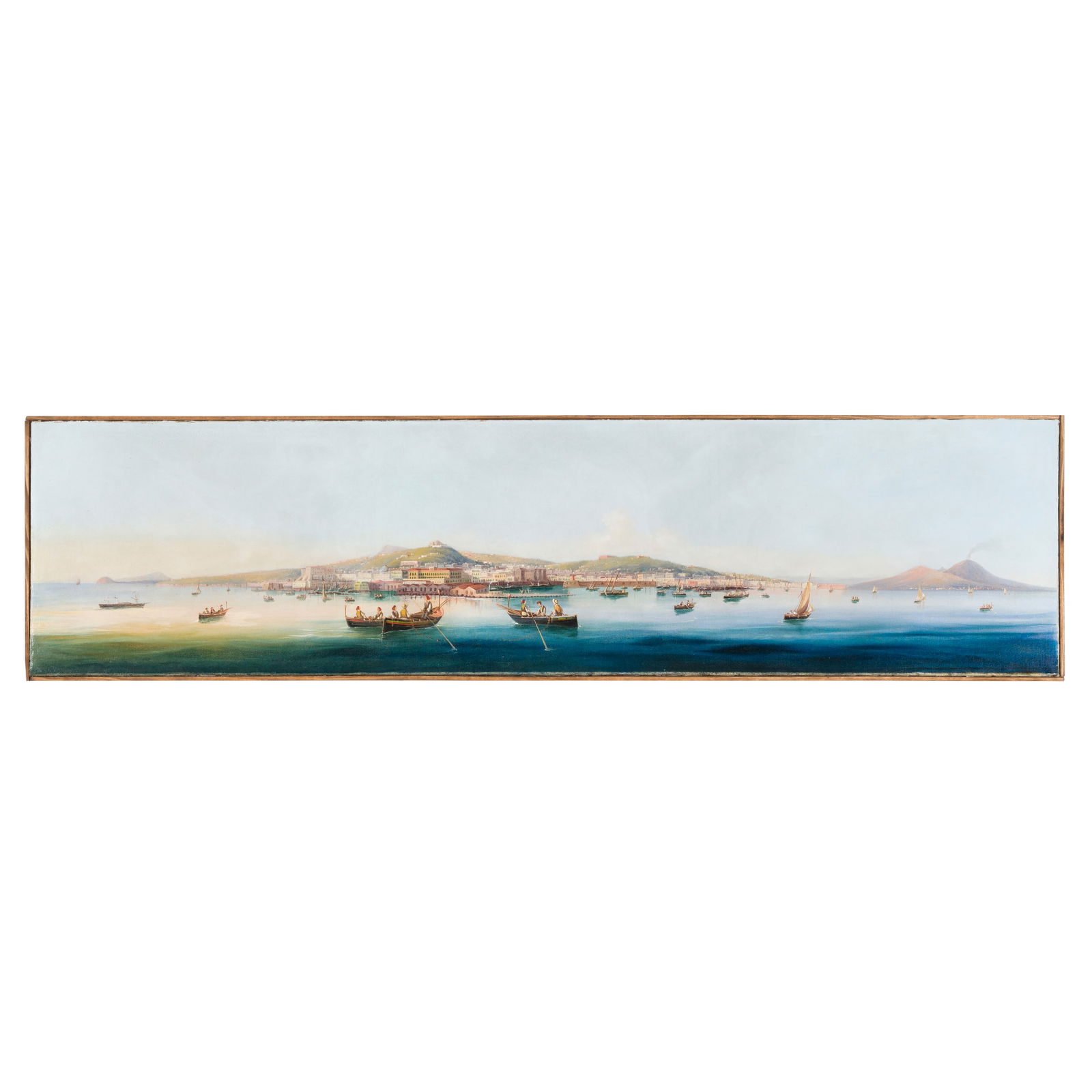 Salvatore Fergola (Napoli 1796 - 1874) Baia di Napoli Olio su tela 40 x 157 cm Salvatore Fergola (1 of 3)
