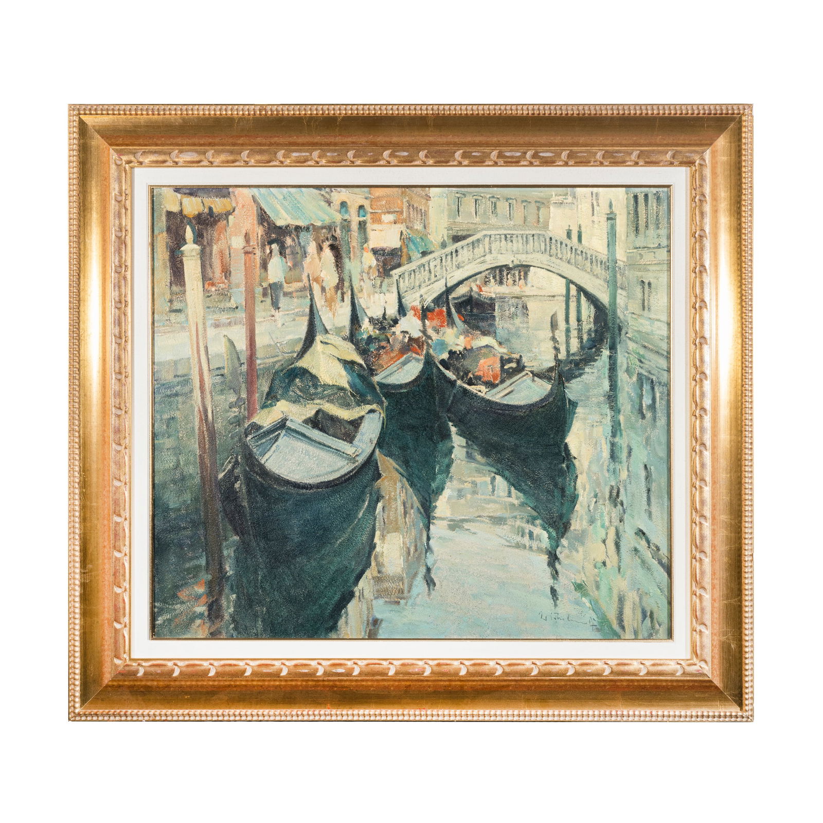 Wilhelm Thelen (Oberhausen 1915 - Düsseldorf 1985) Venezia Olio su tela 70 x 80 cm Firmato in basso (1 of 4)