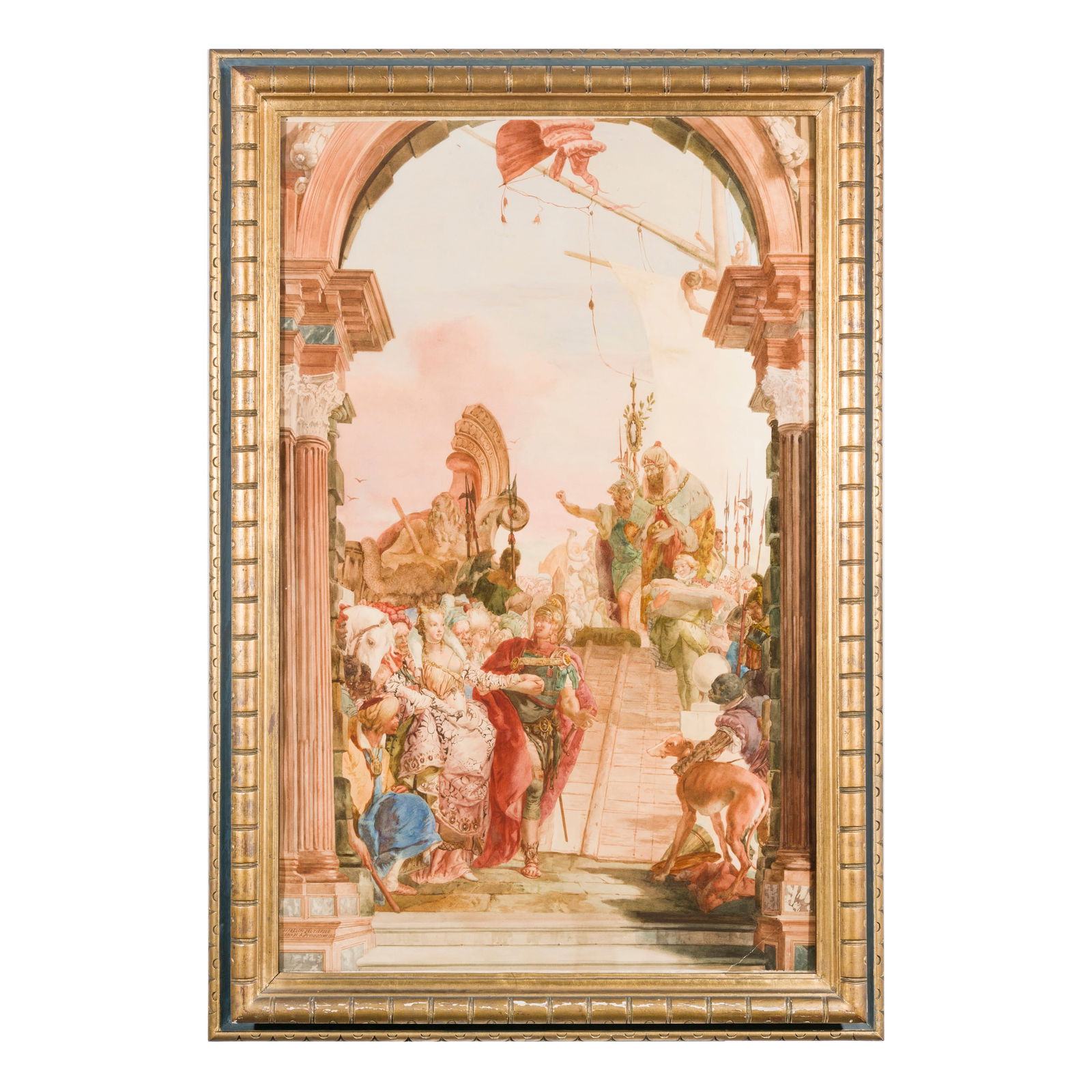 Alberto Prosdocimi (Venezia 1852 - 1925) da Giambattista Tiepolo L'incontro tra Antonio e Cleopatra (1 of 4)