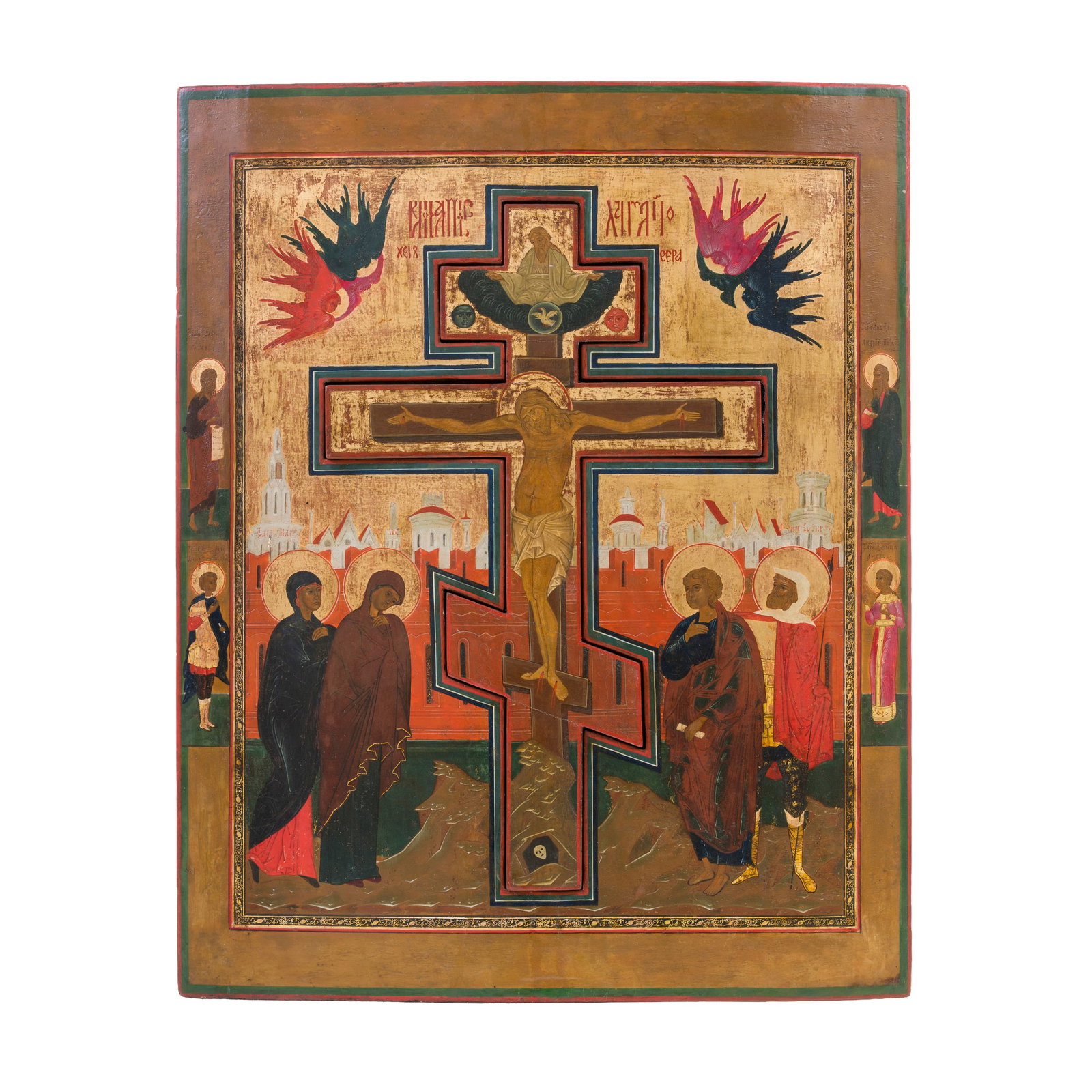 Icona Stauroteca Tempera su tavola Russia, Vecchi Credenti, XIX secolo 72 x 58 cm Icon (1 of 2)