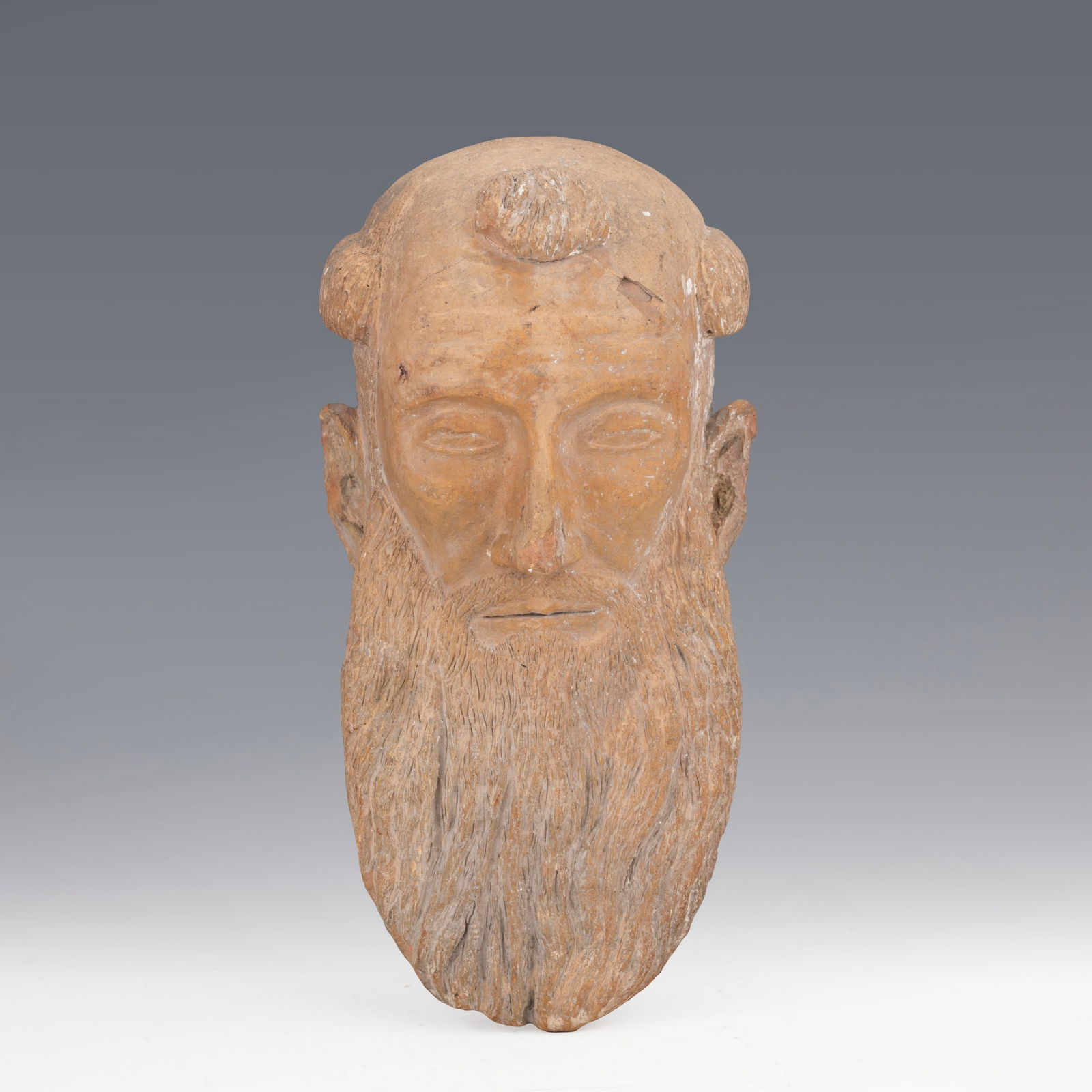 Scultore del centro Italia del XV secolo Volto di Sant'Antonio Abate Terracotta h 35 cm Sculptor (1 of 5)