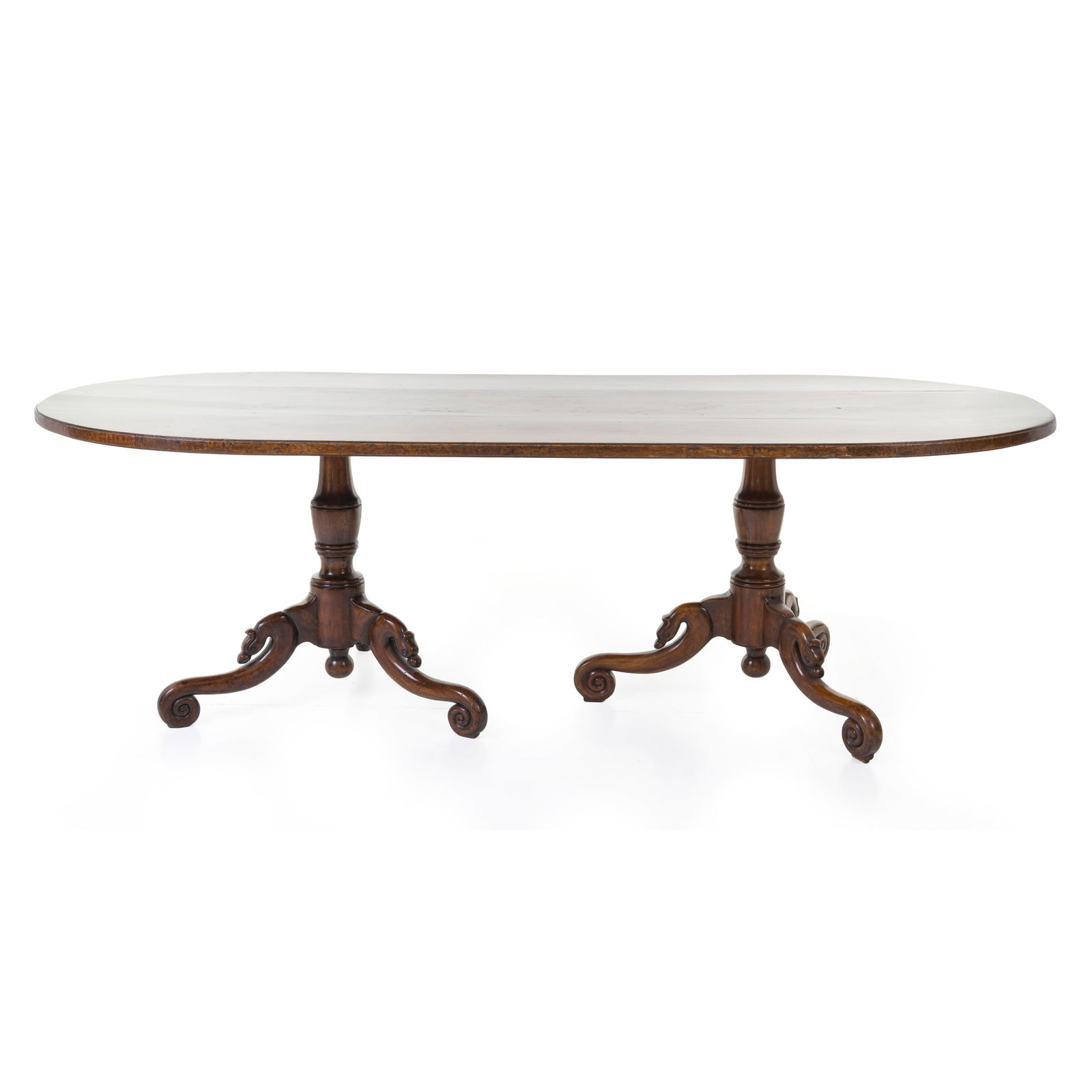 Tavolo in stile Luigi Filippo Legno di noce Italia settentrionale, prima metà del XIX secolo 72 x (1 of 7)